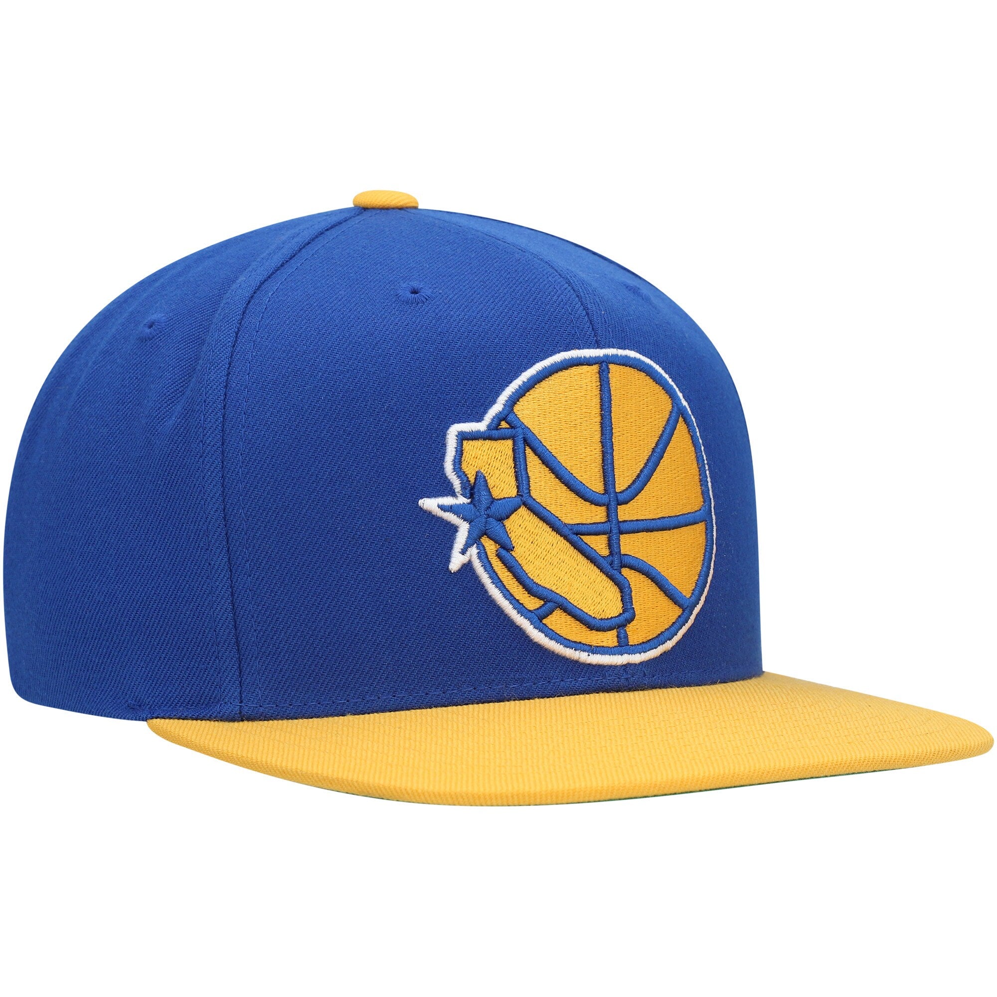 [6HSSMM18124-GSWROYA] MENS NBA GOLDEN STATE WARRIORS WOOL 2TONE SNAPBACK