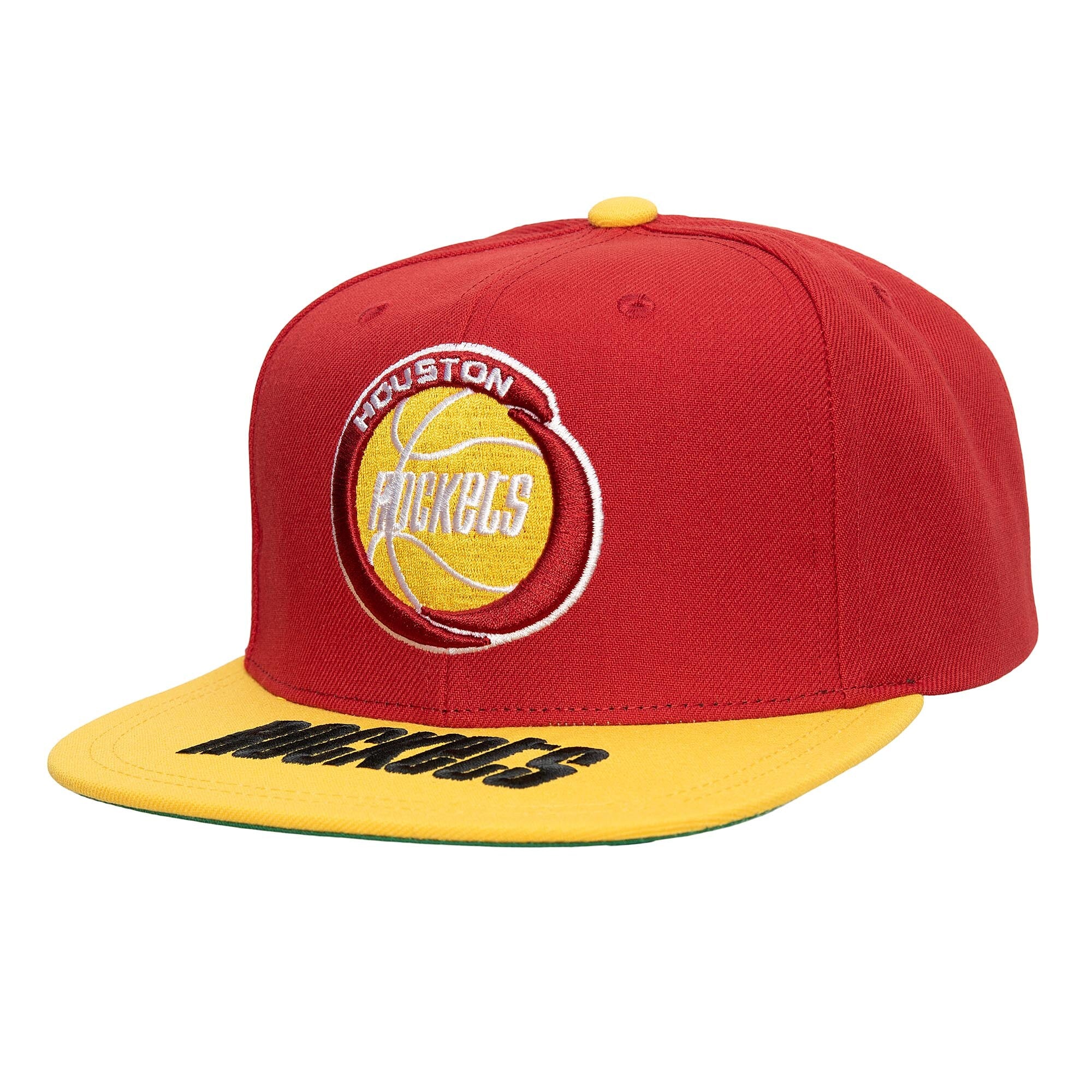 MENS MITCHELL & NESS NBA LOGO BILL SNAPBACK HWC ROCKETS