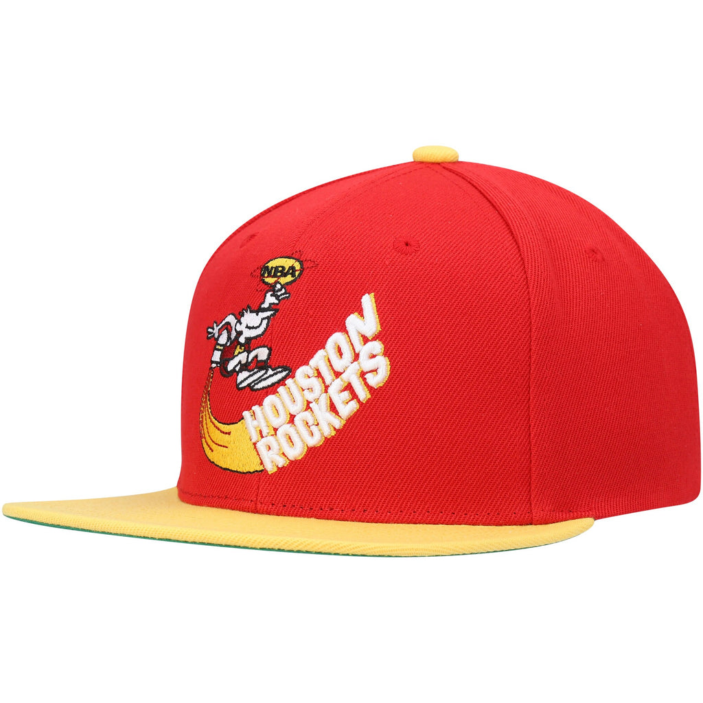 MENS MITCHELL & NESS NBA CORE BASIC SNAPBACK HWC ROCKETS - RED-GOLD