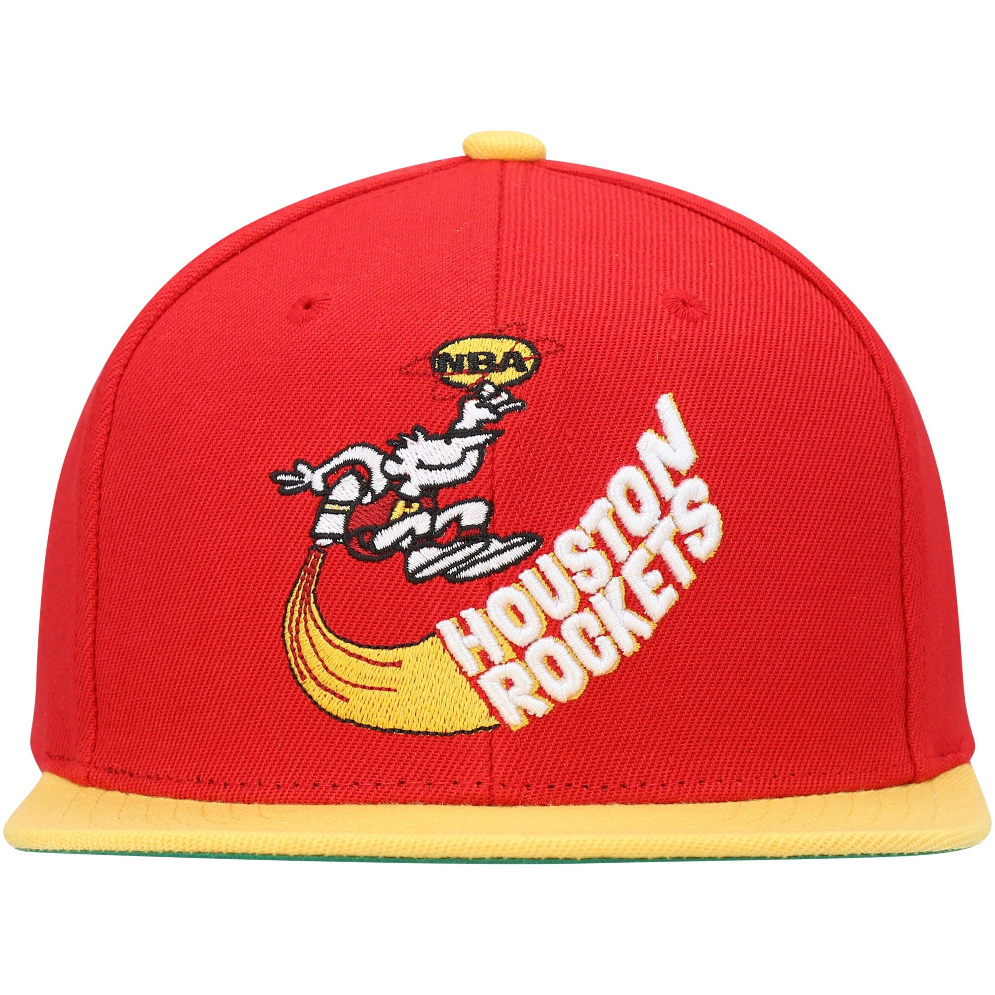 MENS MITCHELL & NESS NBA CORE BASIC SNAPBACK HWC ROCKETS - RED-GOLD