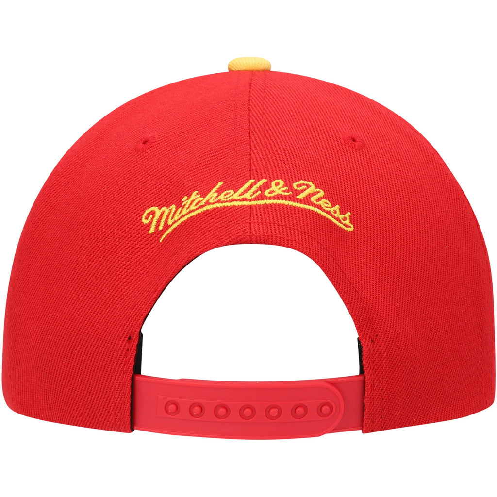 MENS MITCHELL & NESS NBA CORE BASIC SNAPBACK HWC ROCKETS - RED-GOLD