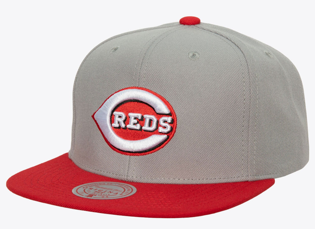 [HHSS6543-CREYYPPPGREY] MENS MITCHELL & NESS MLB EVERGREEN SNAPBACK COOP REDS
