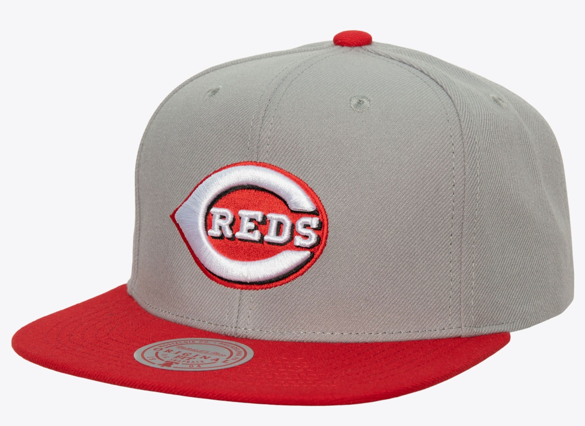 [HHSS6543-CREYYPPPGREY] MENS MITCHELL & NESS MLB EVERGREEN SNAPBACK COOP REDS