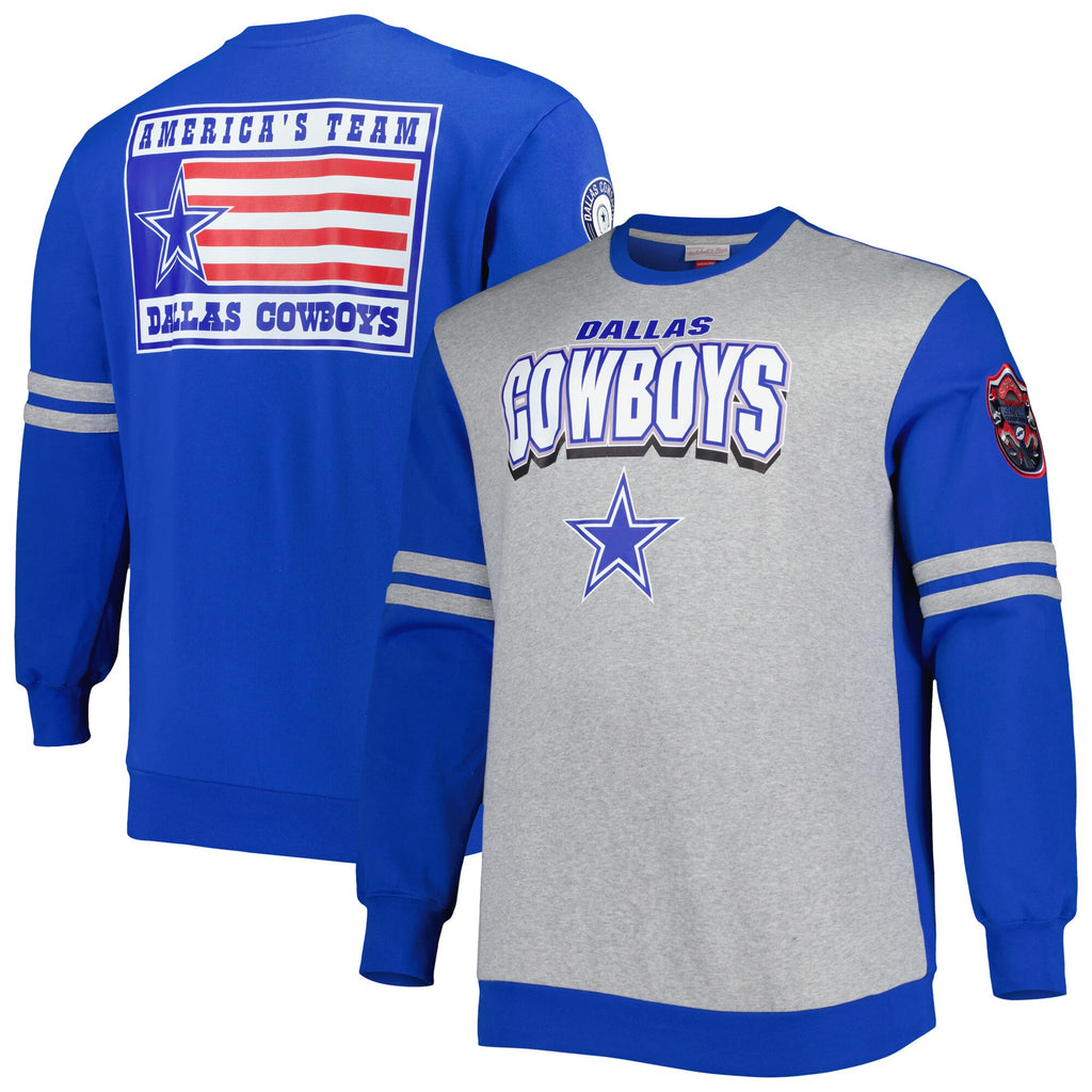 Mens Mitchell & Ness NFL ALLOVER CREW 2.0 COWBOYS
