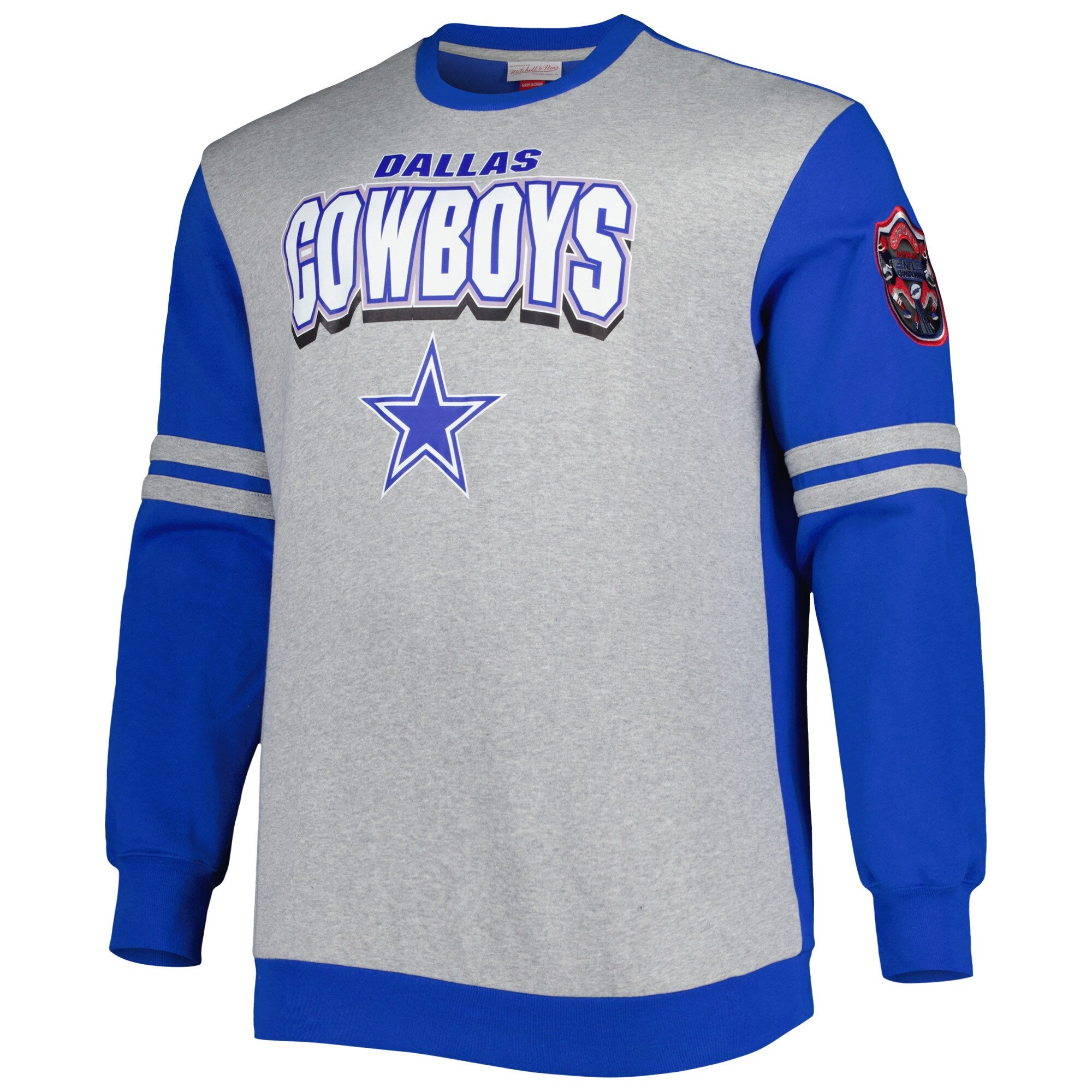 Mens Mitchell & Ness NFL ALLOVER CREW 2.0 COWBOYS