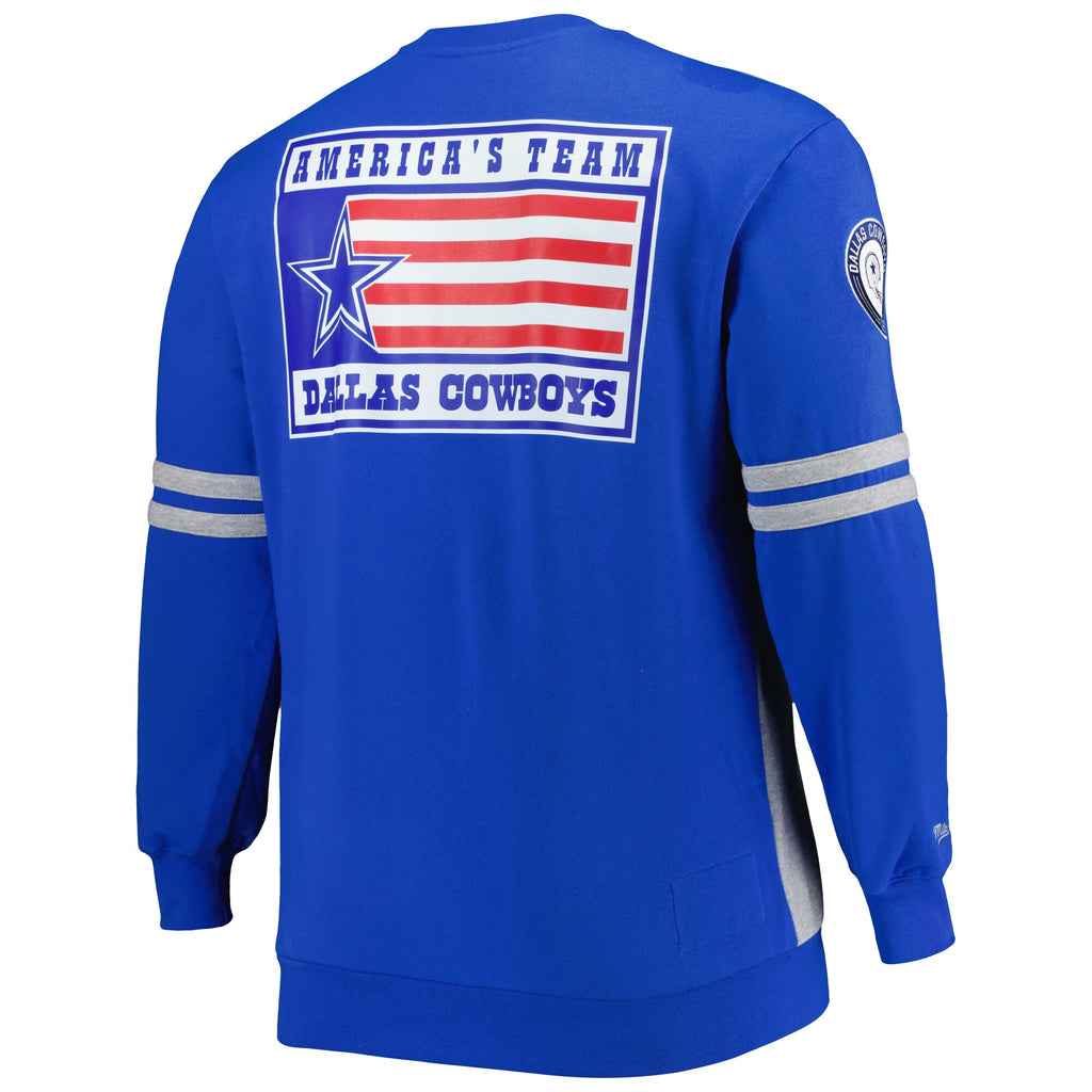 Mens Mitchell & Ness NFL ALLOVER CREW 2.0 COWBOYS