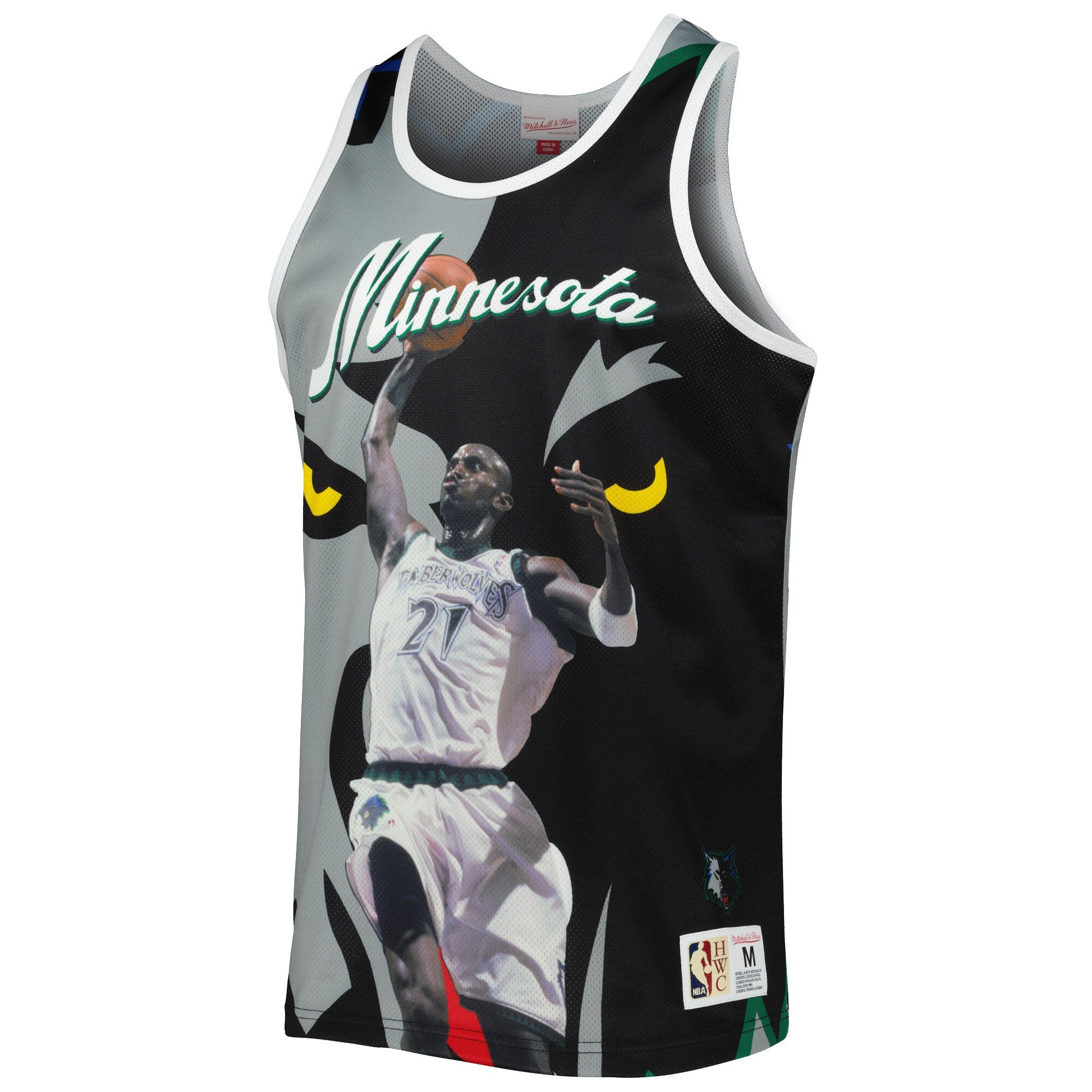 MENS MITCHELL & NESS SUBLIMATED PLAYER TANK TIMBERWOLVES KEVIN GARNETT