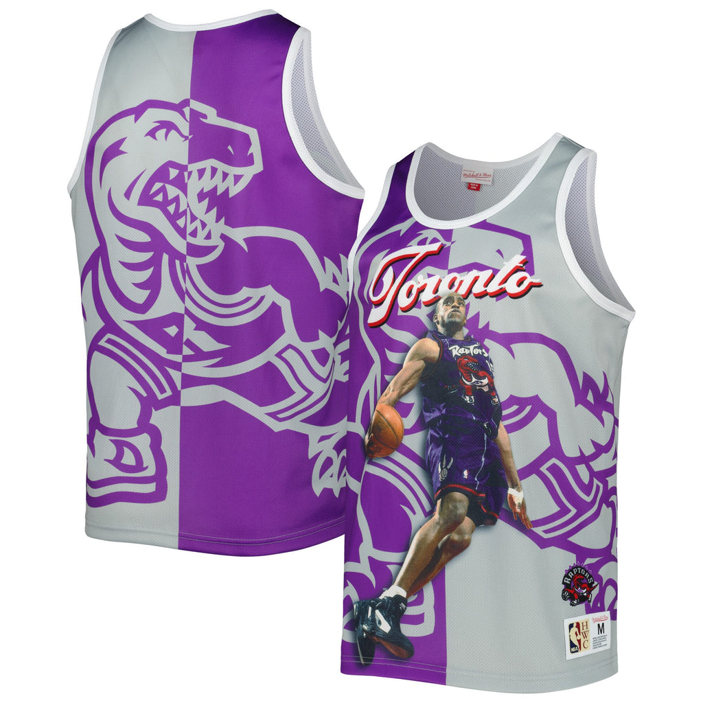 MENS MITCHELL & NESS SUBLIMATED PLAYER TANK RAPTORS VINCE CARTER