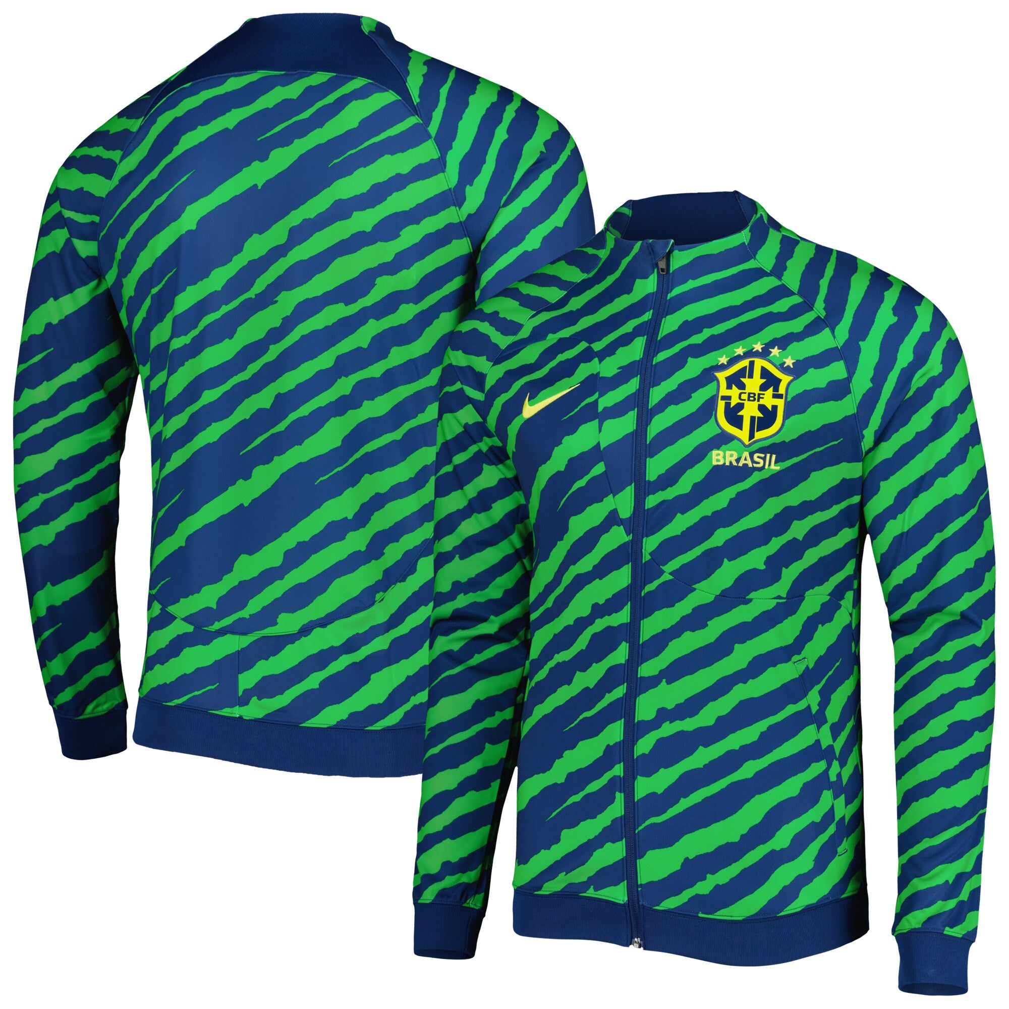 [DR9018-490] MENS NIKE BRAZIL ACADEMY PRO ANTHEM KNIT JACKET FIFA WORLD CUP 2022