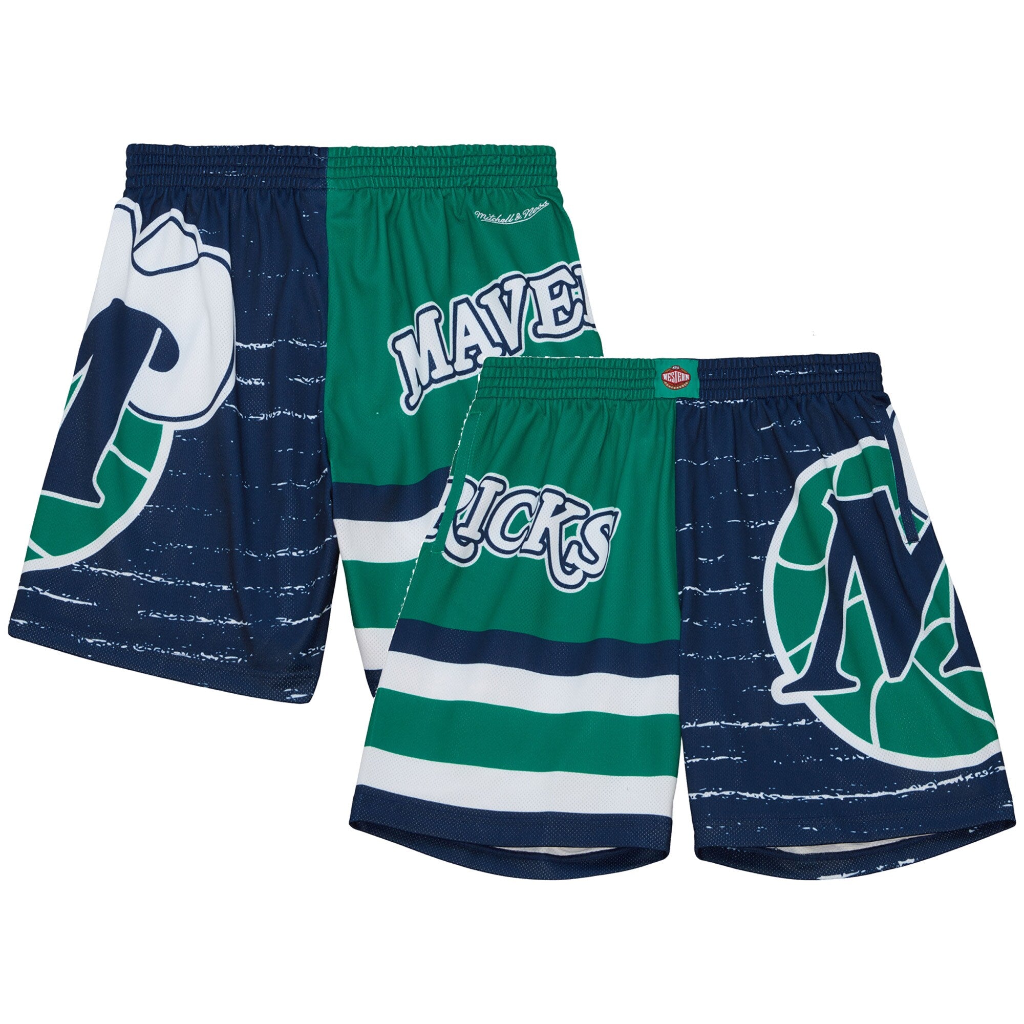 MENS MITCHELL & NESS NBA JUMBOTRON 3.0 SHORTS MAVERICKS