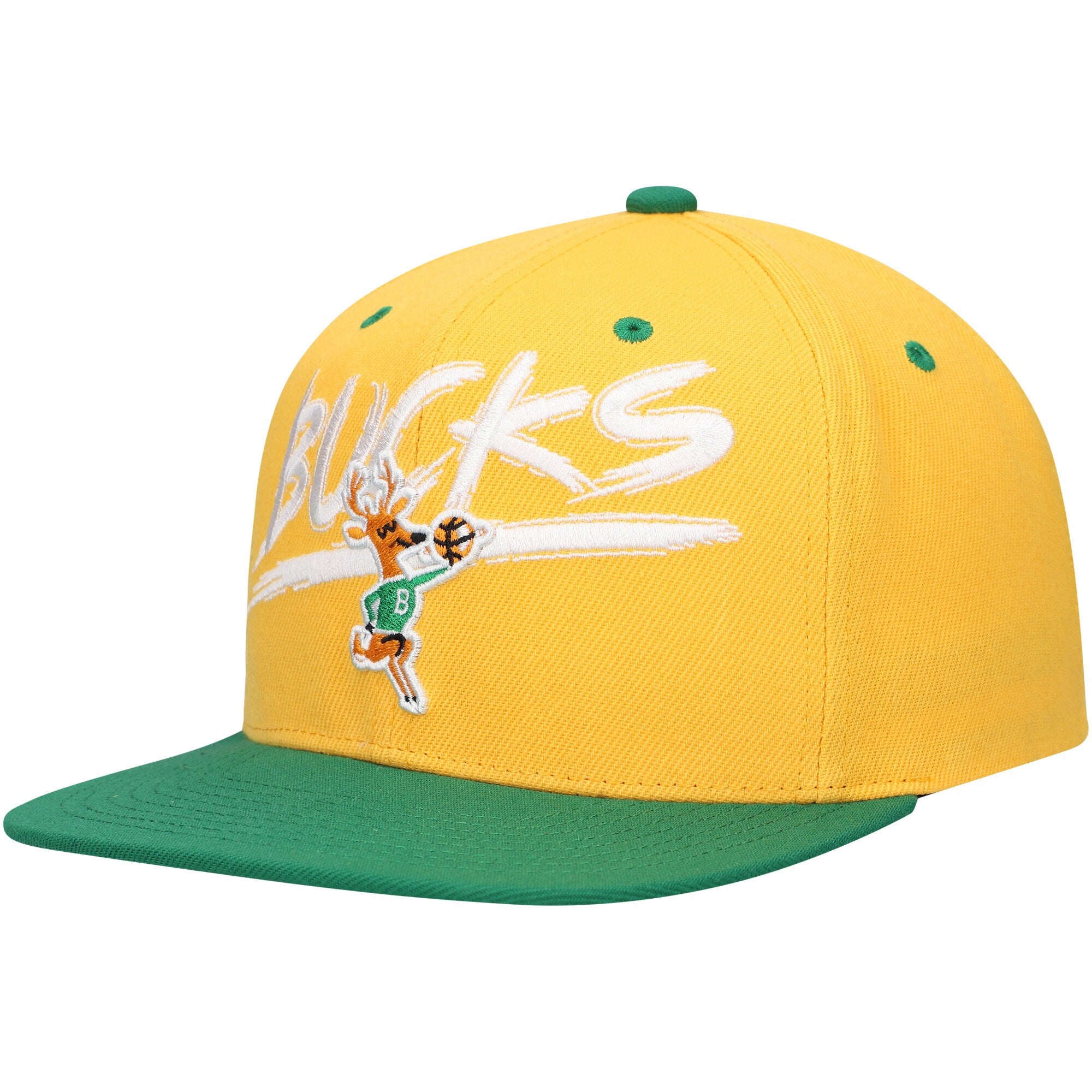 Mens Mitchell & Ness NBA TRANSCRIPT SNAPBACK HWC BUCKS