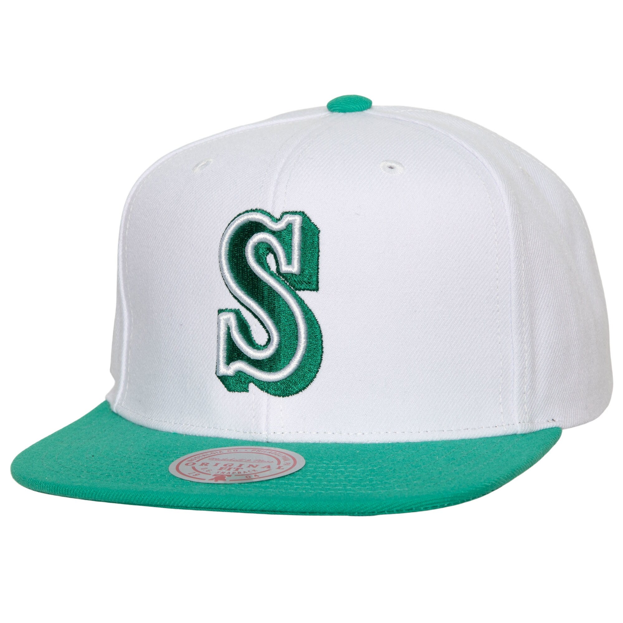 MENS MITCHELL & NESS MLB HOMETOWN SNAPBACK COOP MARINERS - WHITE