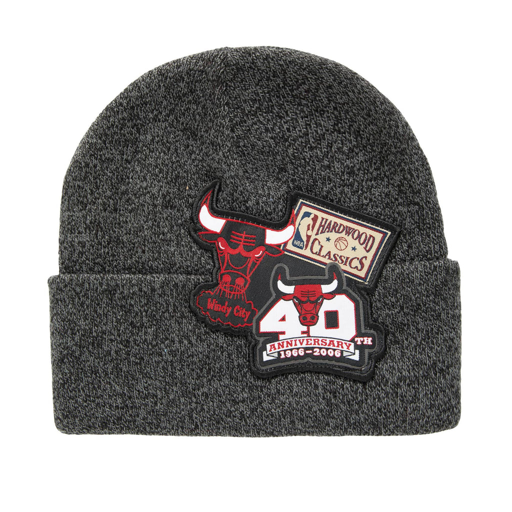 Mens MITCHELL & NESS NBA XL LOGO PATCH KNIT HWC BULLS