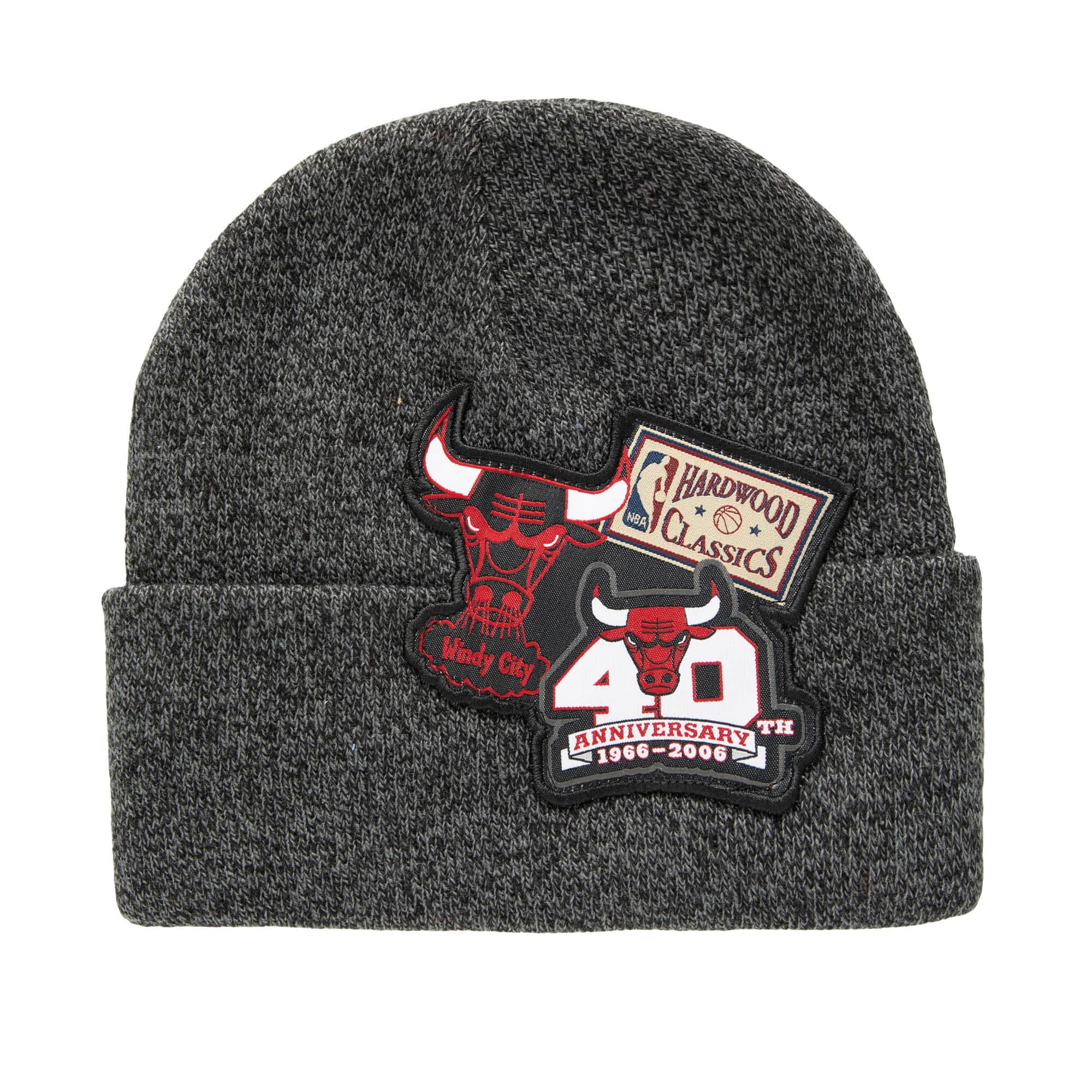 Mens MITCHELL & NESS NBA XL LOGO PATCH KNIT HWC BULLS
