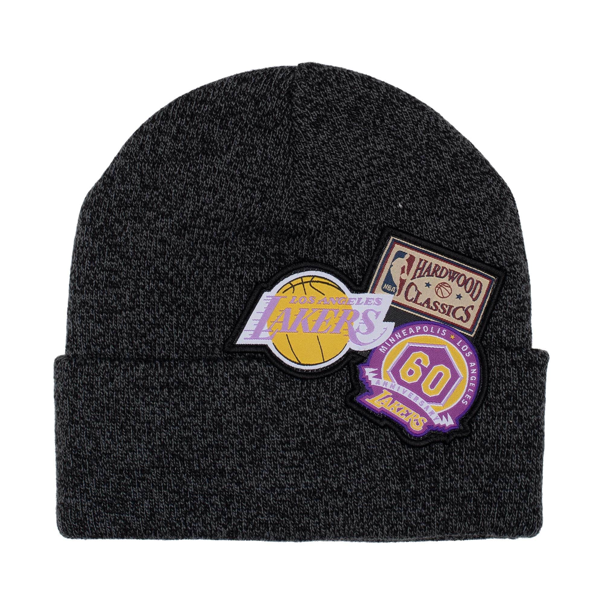 Mens MITCHELL & NESS NBA XL LOGO PATCH KNIT HWC LAKERS