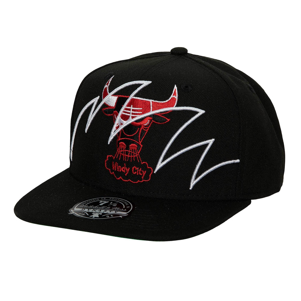 Mens MITCHELL & NESS NBA SHARK BITE FITTED HWC BULLS