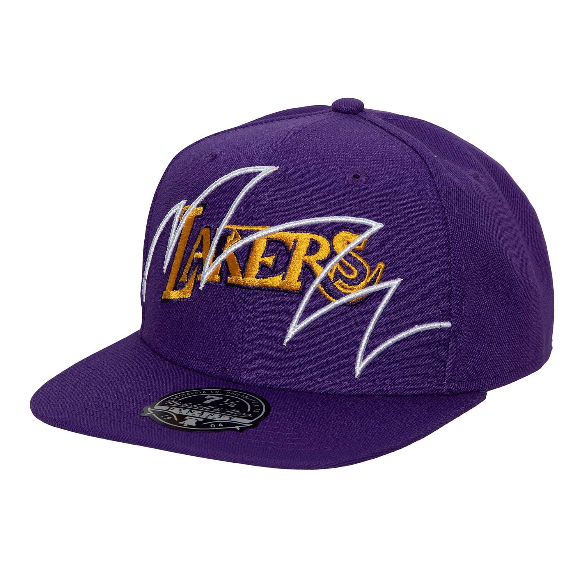 Mens MITCHELL & NESS NBA SHARK BITE FITTED HWC LAKERS