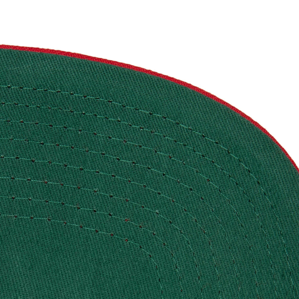 MENS MITCHELL & NESS NBA PAINTBRUSH SNAPBACK HWC HEAT - WHITE-RED