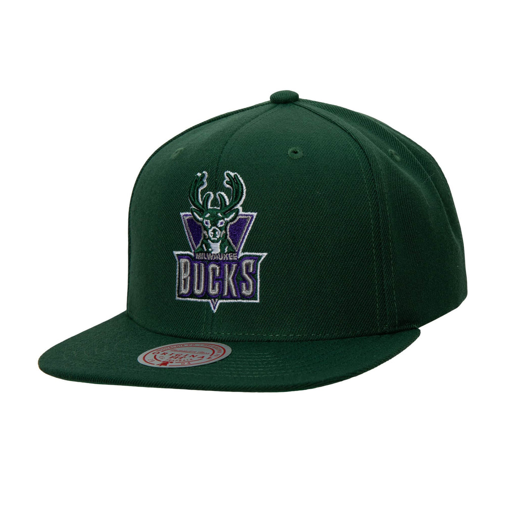 Mens MITCHELL & NESS NBA TEAM GROUND 2.0 SNAPBACK HWC BUCKS