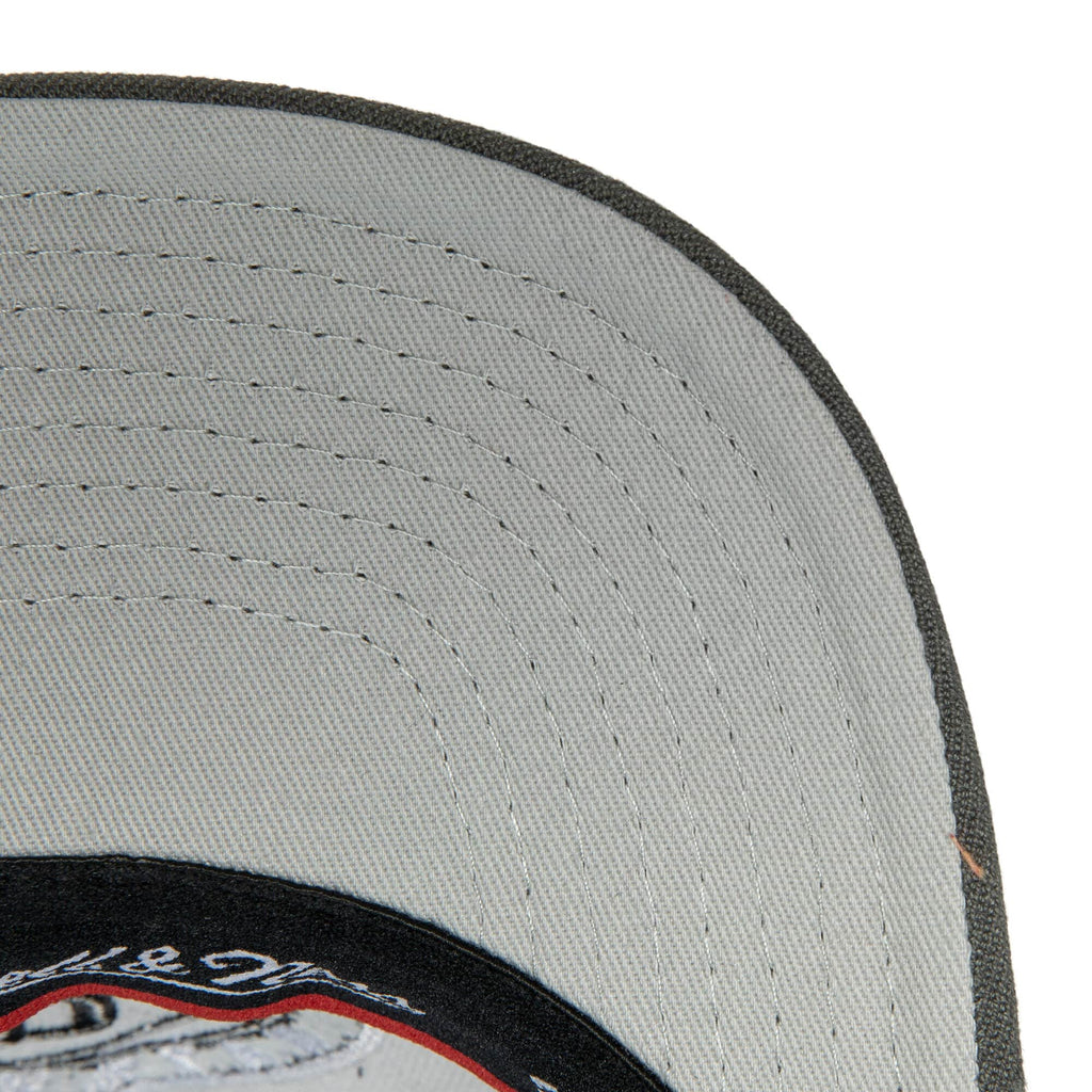 MENS MITCHELL & NESS NBA TEAM 2 TONE 2.0 STRETCH SNAPBACK NETS - BLACK-GREY