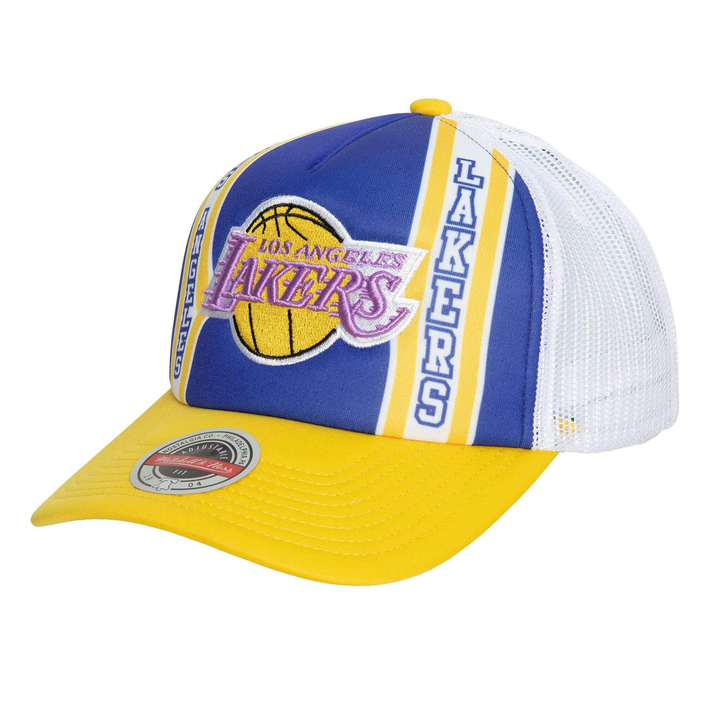 Mens MITCHELL & NESS NBA RETRO TRUCKER SNAPBACK HWC LAKERS