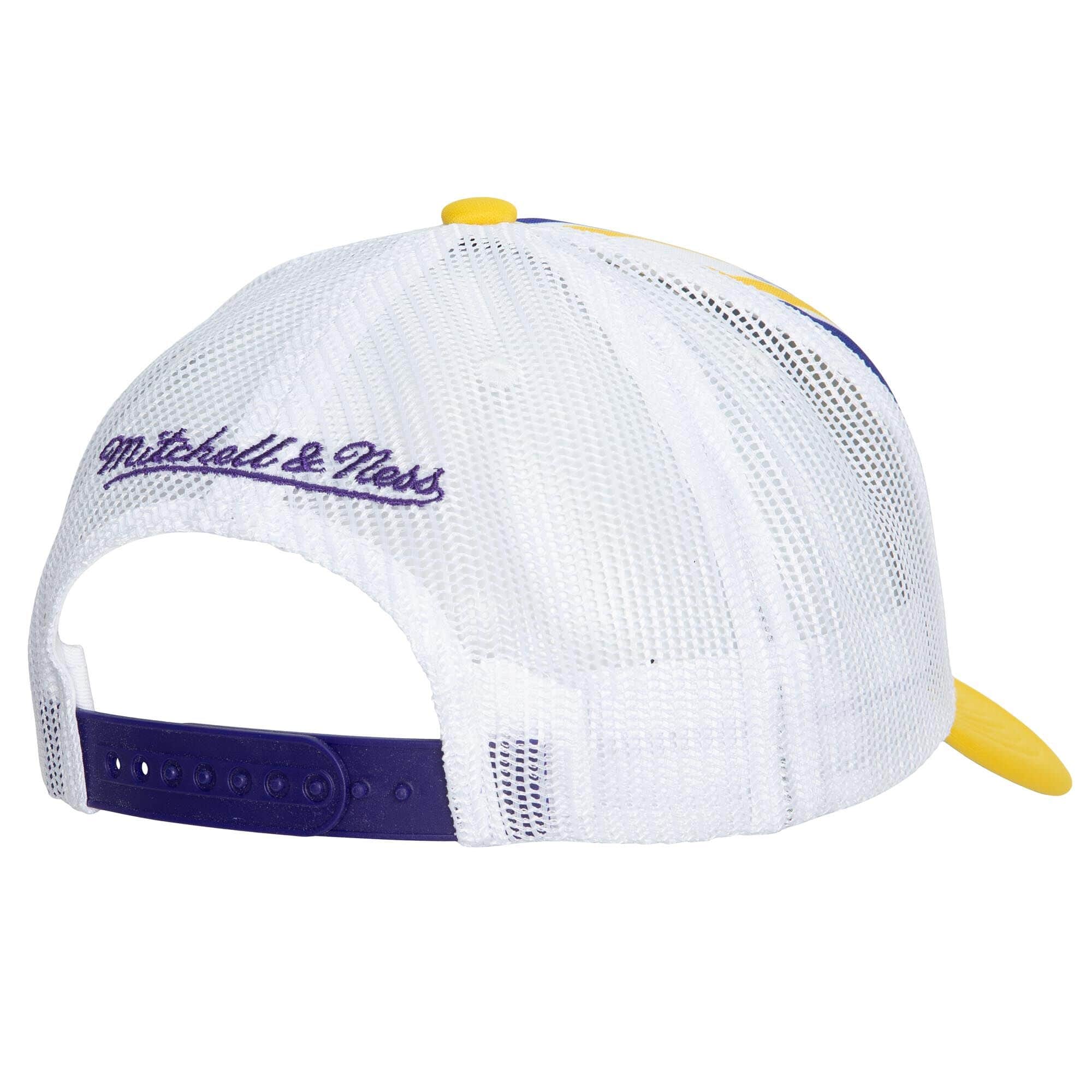 Mens MITCHELL & NESS NBA RETRO TRUCKER SNAPBACK HWC LAKERS