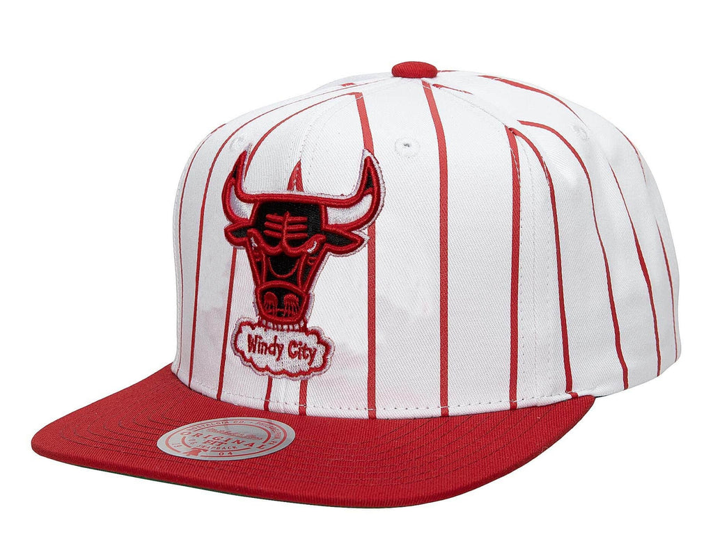 [HHSS3470-CBUYYPPPWHIT] MENS NBA CHICAGO BULLS RETRO PINSTRIPE HEADWEAR SNAPBACK