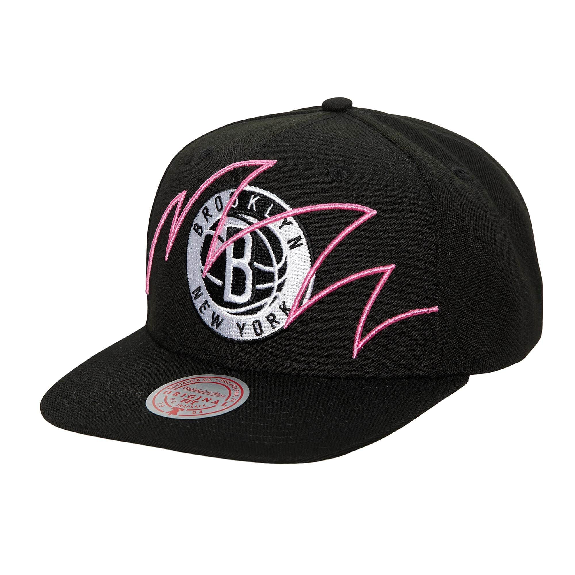 Mens MITCHELL & NESS NBA SHARK BITE SNAPBACK NETS