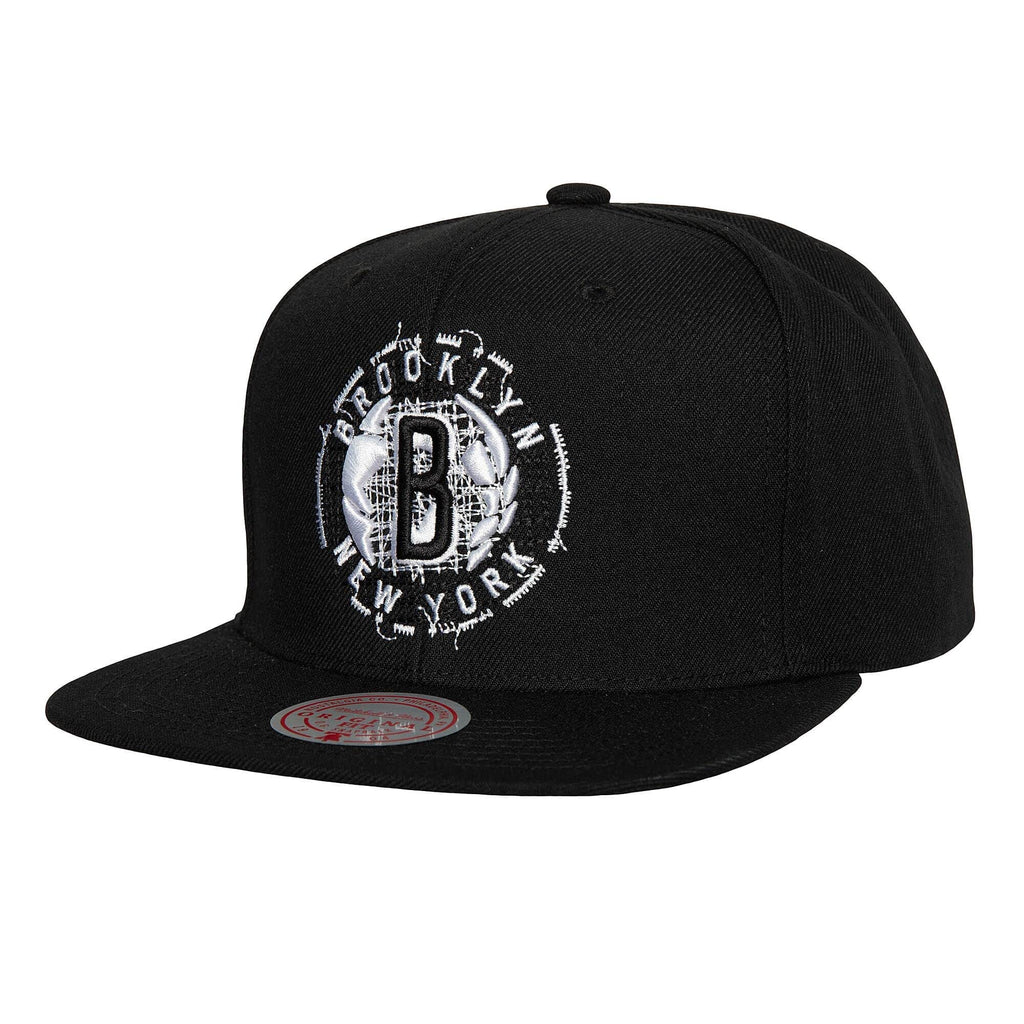 Mens MITCHELL & NESS NBA EMBROIDERY GLITCH SNAPBACK NETS