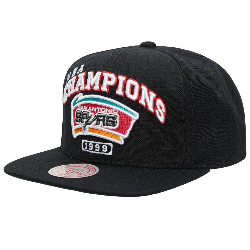 MENS MITCHELL & NESS NBA CHAMPS SNAPBACK HWC SPURS - BLACK