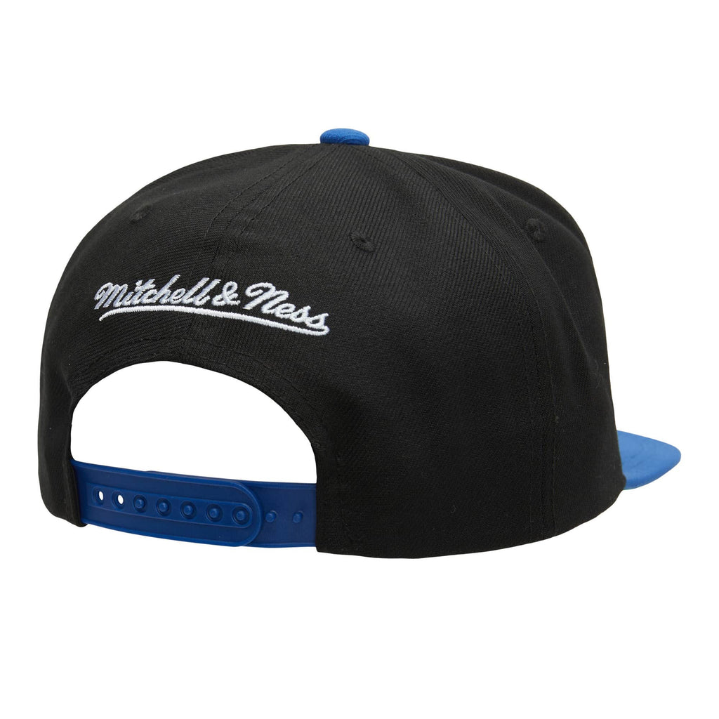 MENS MITCHELL & NESS NBA LOGO BILL SNAPBACK HWC MAGIC - BLACK-BLUE