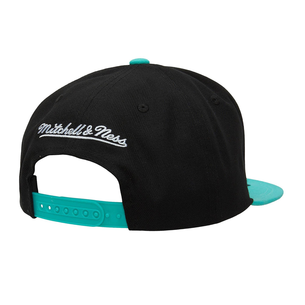 MENS MITCHELL & NESS NBA LOGO BILL SNAPBACK HWC SPURS - BLACK-TEAL
