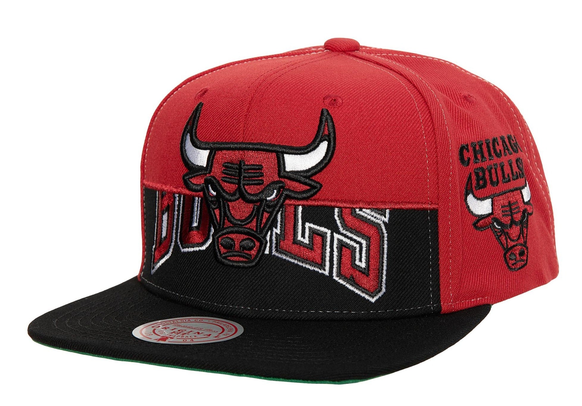 [HHSS4772-CBUYYPPPRDBK] MENS NBA CHICAGO BULLS HALF N HALF SNAPBACK