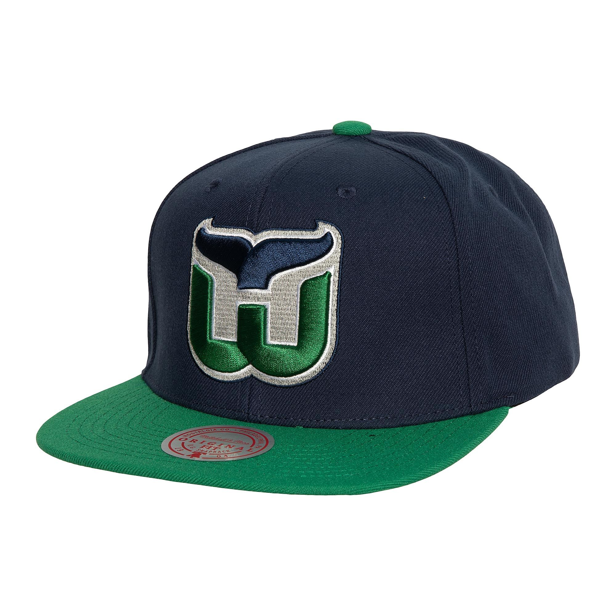 MENS MITCHELL & NESS NHL TEAM 2 TONE 2.0 SNAPBACK WHALERS - BLUE-GREEN