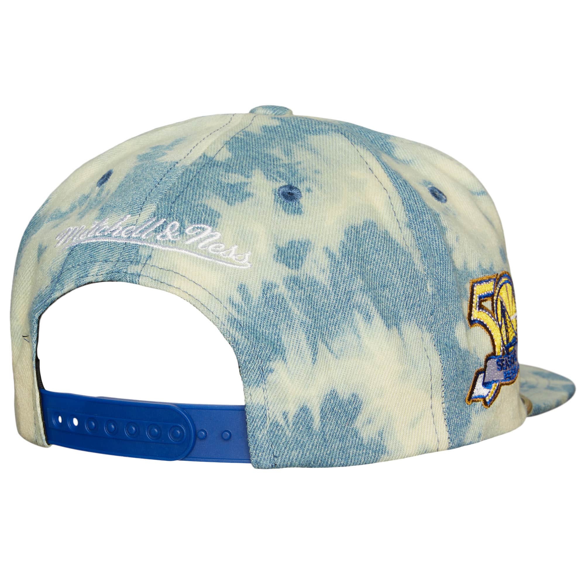 Mens MITCHELL & NESS NBA ACID WASH SNAPBACK HWC WARRIORS