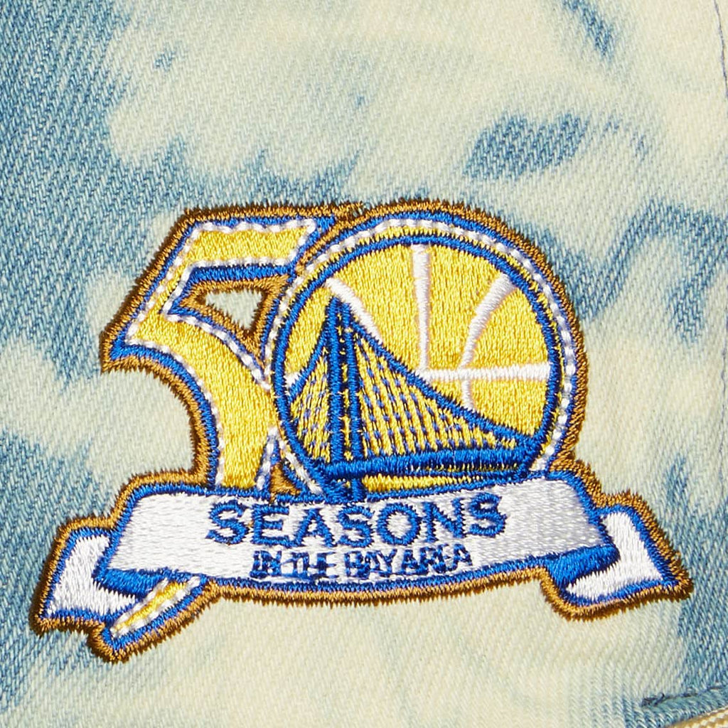 Mens MITCHELL & NESS NBA ACID WASH SNAPBACK HWC WARRIORS