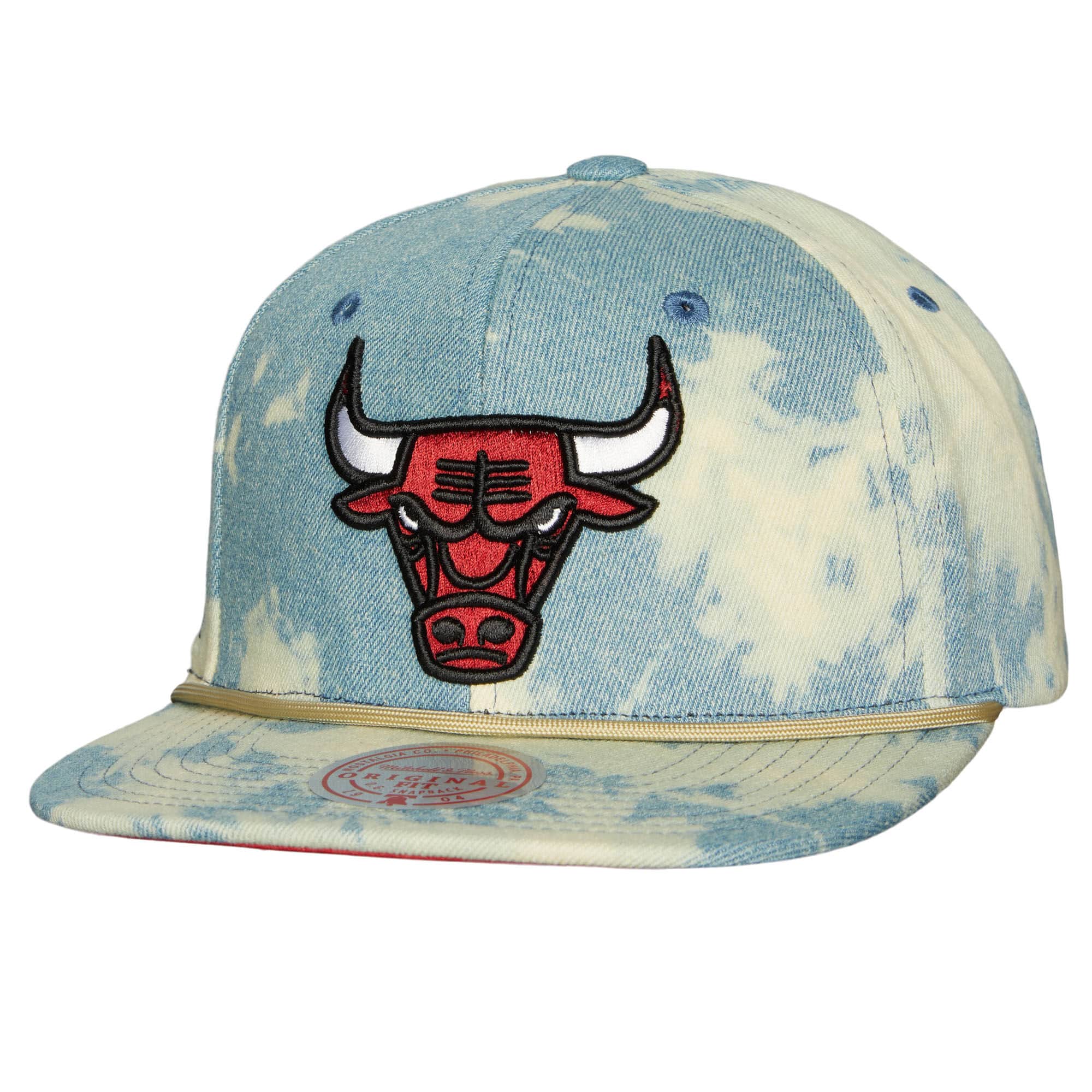 MENS MITCHELL & NESS NBA ACID WASH SNAPBACK BULLS - BLUE