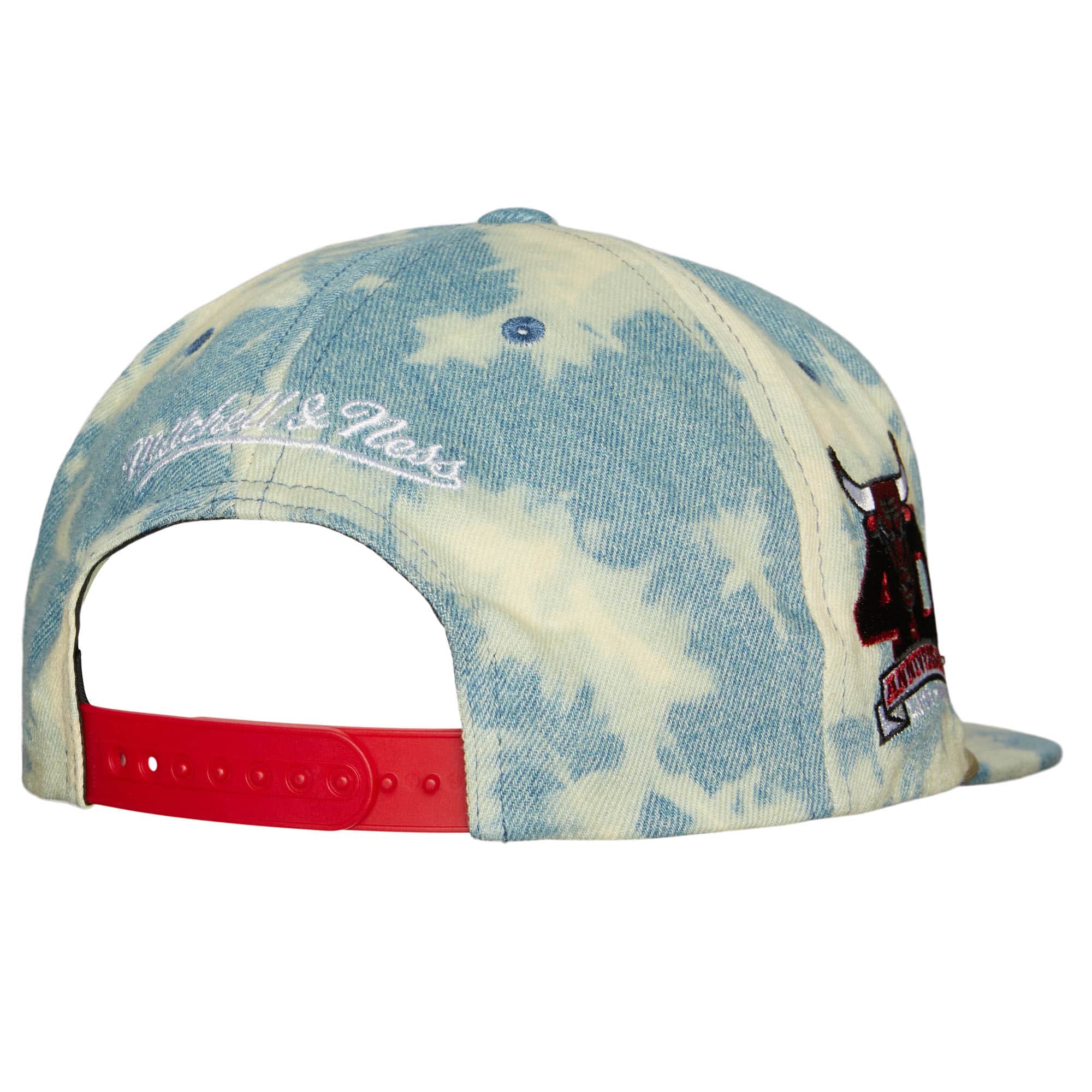 MENS MITCHELL & NESS NBA ACID WASH SNAPBACK BULLS - BLUE