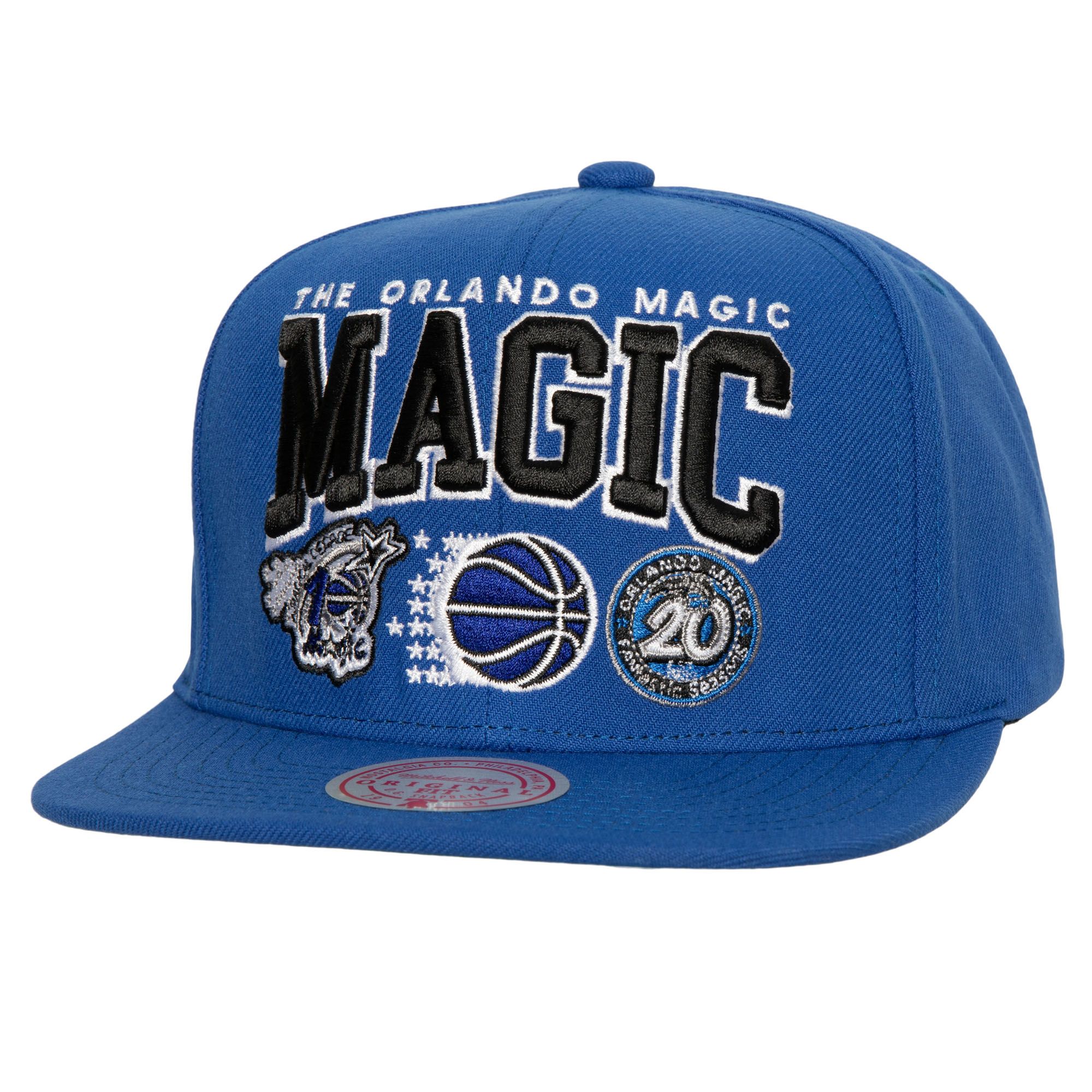 MENS MITCHELL & NESS NBA CHAMP STACK SNAPBACK HWC MAGIC - BLUE