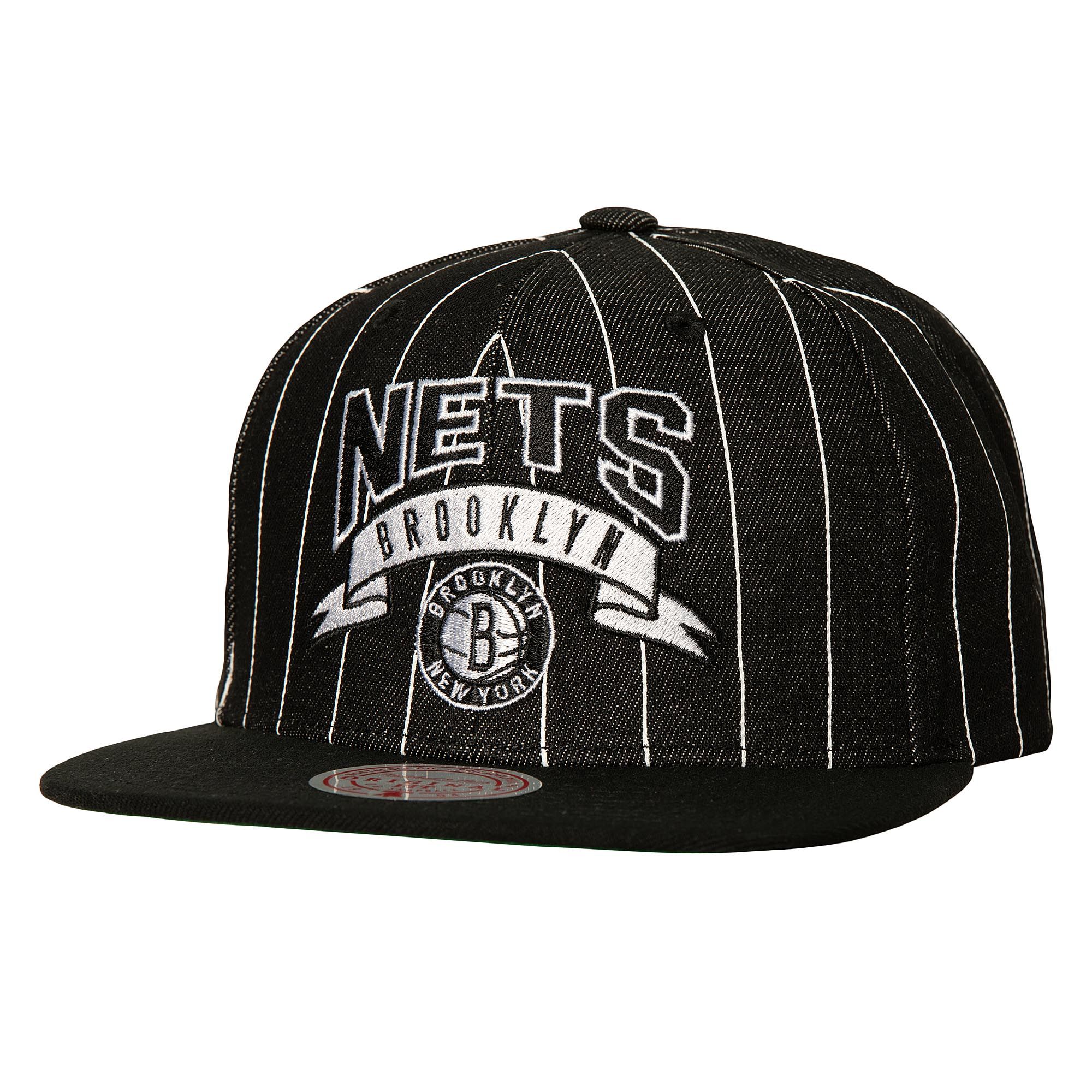 Mens MITCHELL & NESS NBA DEM STRIPES SNAPBACK NETS
