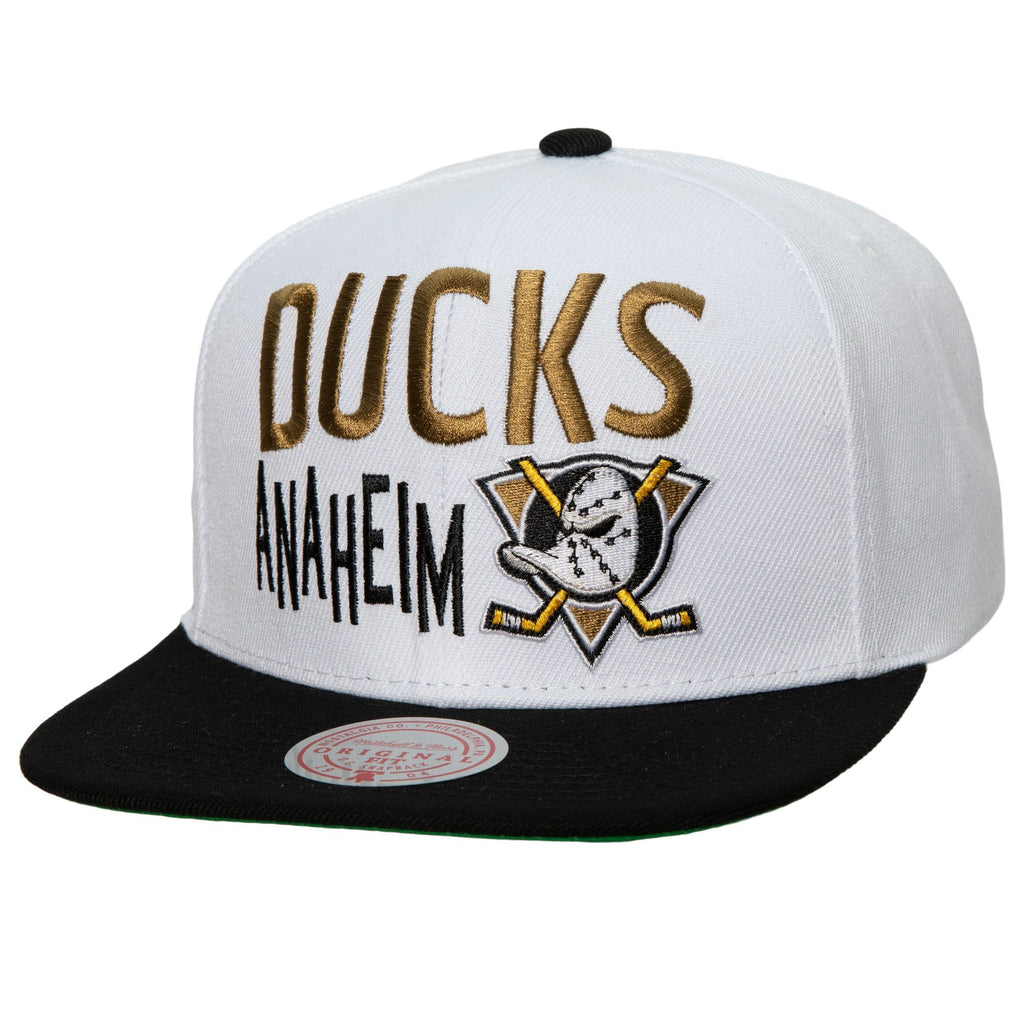 MENS MITCHELL & NESS NHL TOSS UP SNAPBACK DUCKS - WHITE