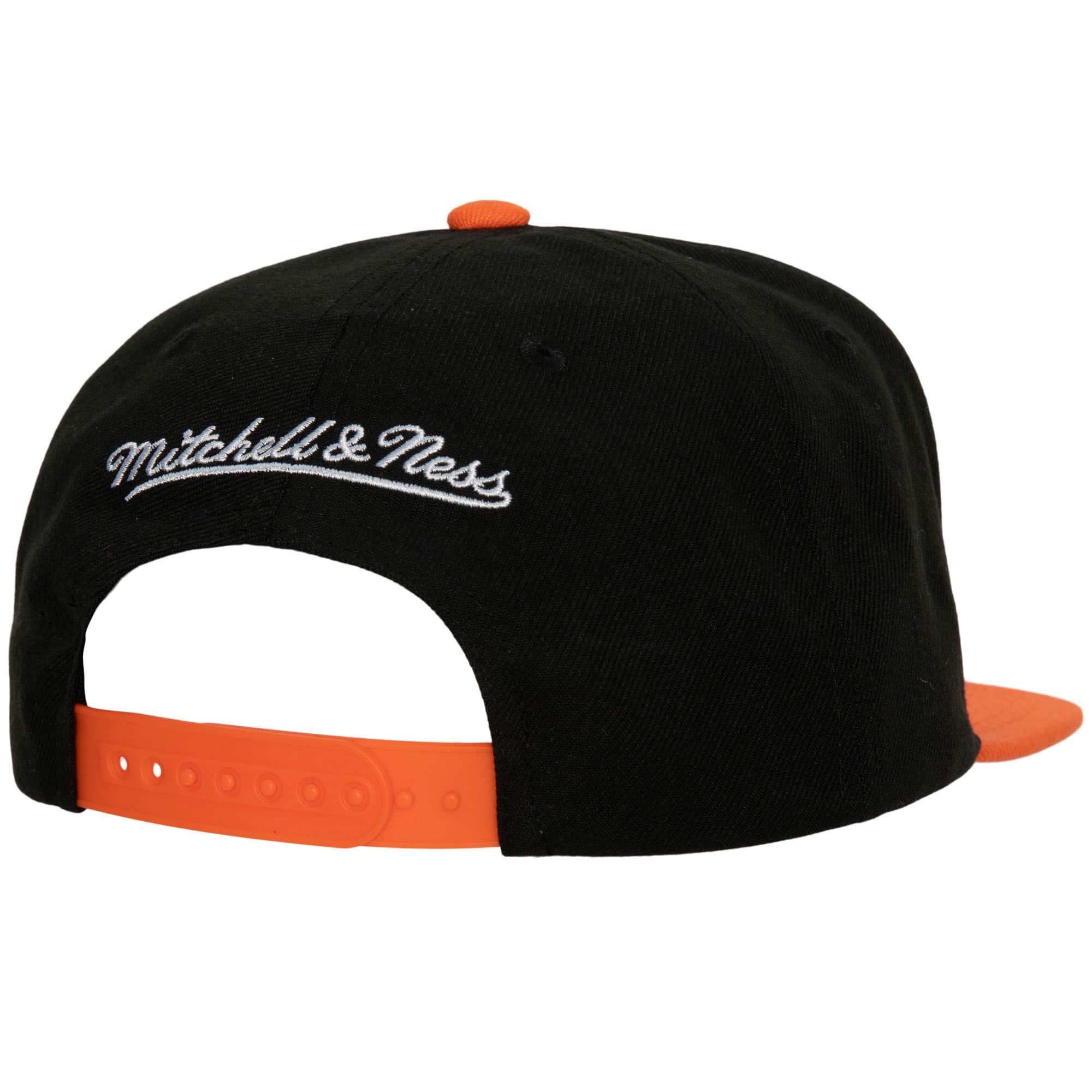 MENS MITCHELL & NESS NHL CROSS CHECK SNAPBACK DUCKS - BLACK