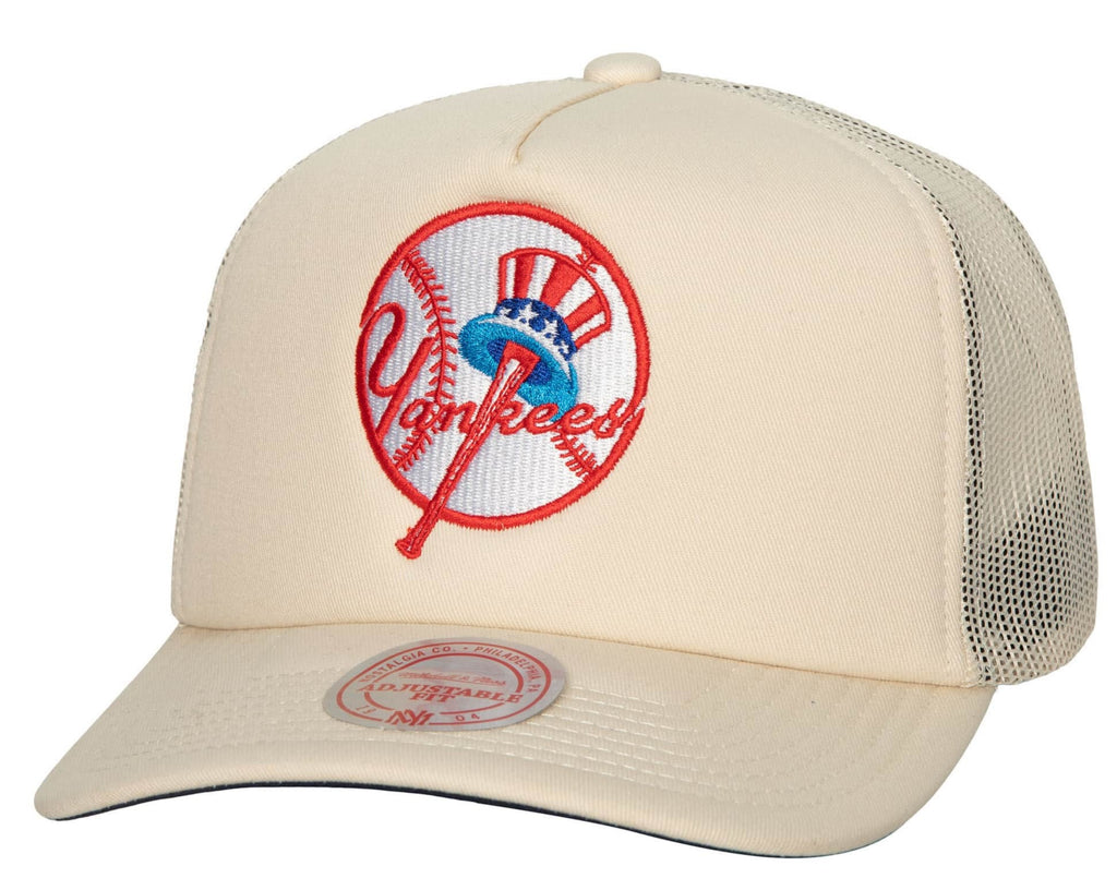 [HHSS6490-NYYYYPPPOFWH] MENS MLB NY YANKEES EVERGREEN TRUCKER SNAPBACK