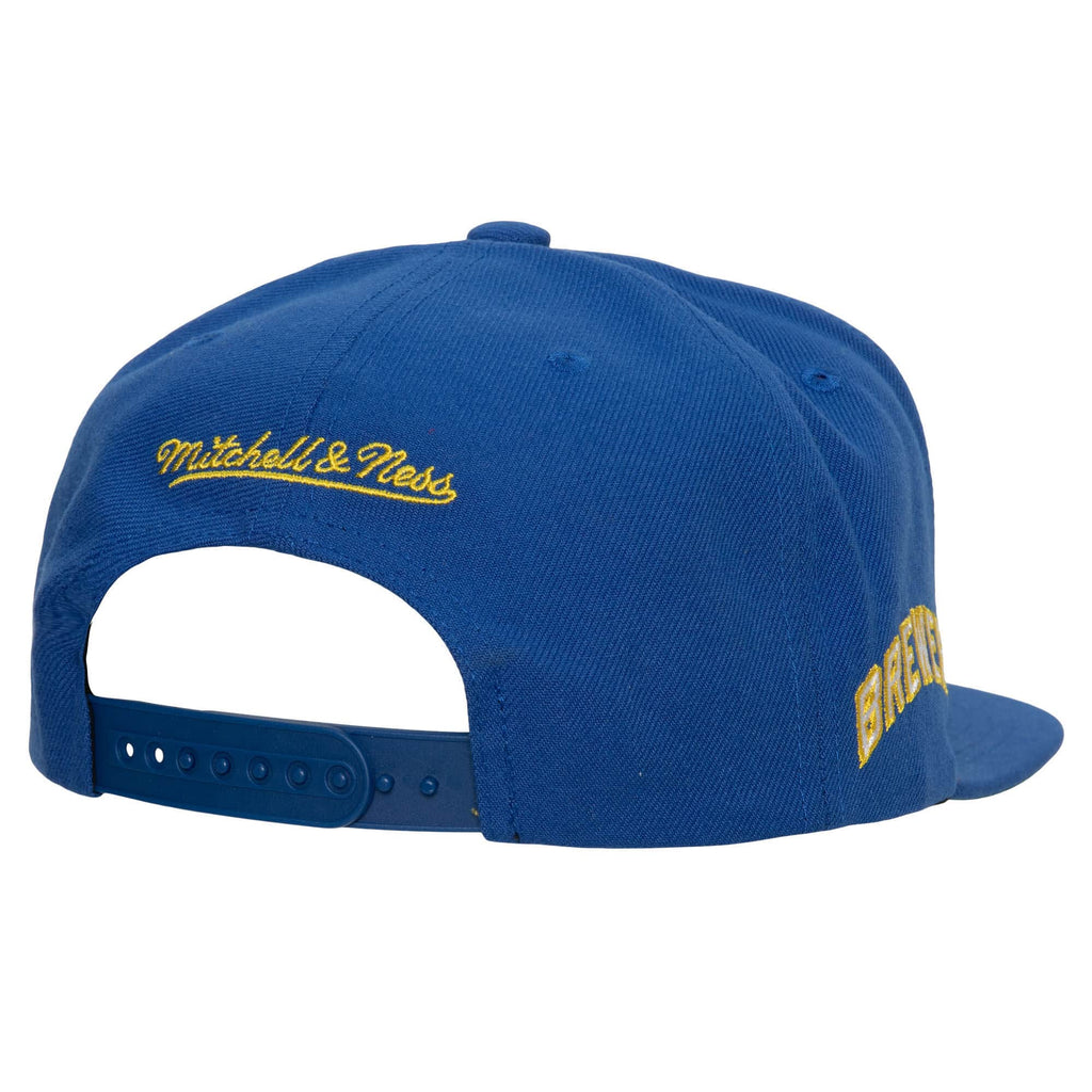 MENS MITCHELL & NESS MLB EVERGREEN SNAPBACK COOP BREWERS - LIGHT BLUE