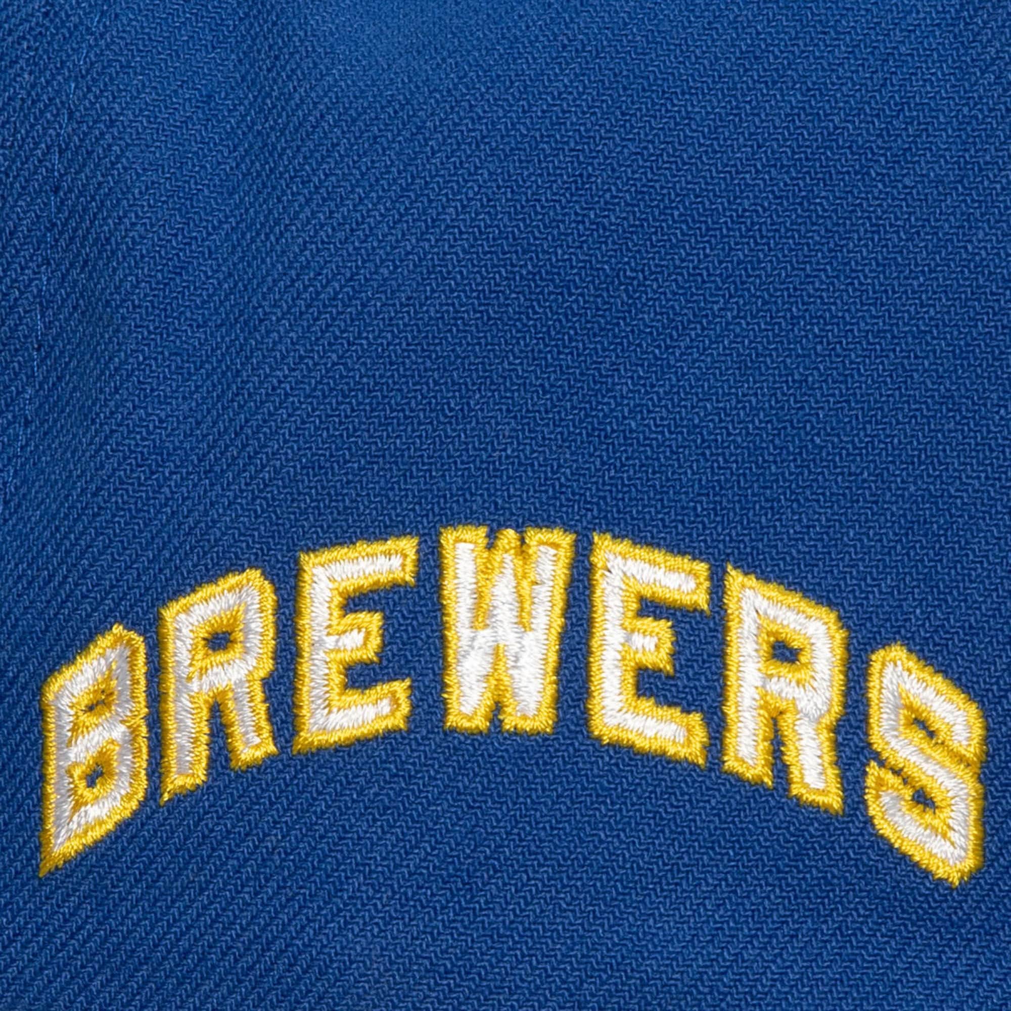 MENS MITCHELL & NESS MLB EVERGREEN SNAPBACK COOP BREWERS - LIGHT BLUE