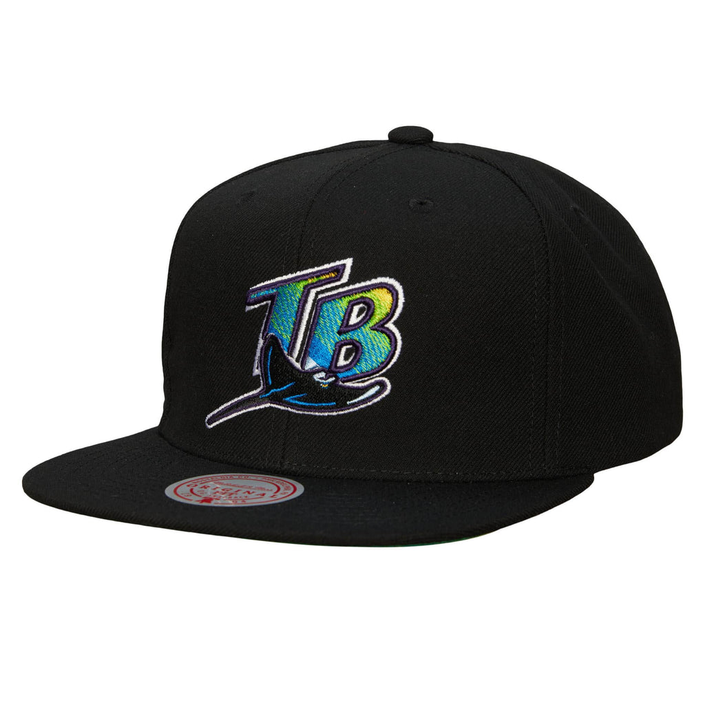MENS MITCHELL & NESS MLB EVERGREEN SNAPBACK COOP RAYS - BLACK