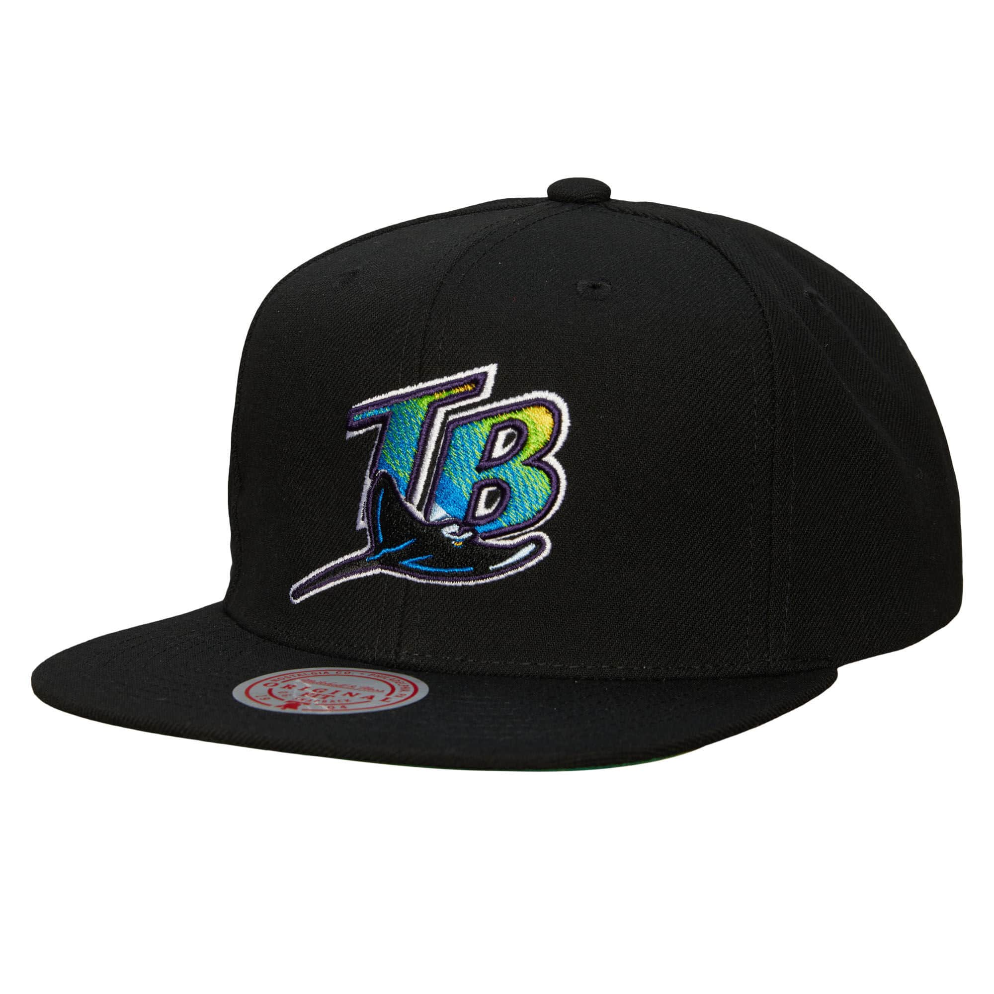 MENS MITCHELL & NESS MLB EVERGREEN SNAPBACK COOP RAYS - BLACK