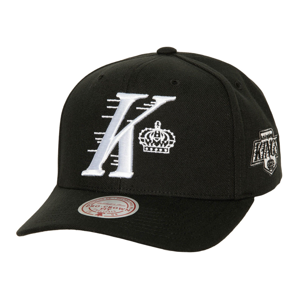 MENS MITCHELL & NESS NHL ICON GRAIL PRO SNAPBACK VNTG KINGS - BLACK