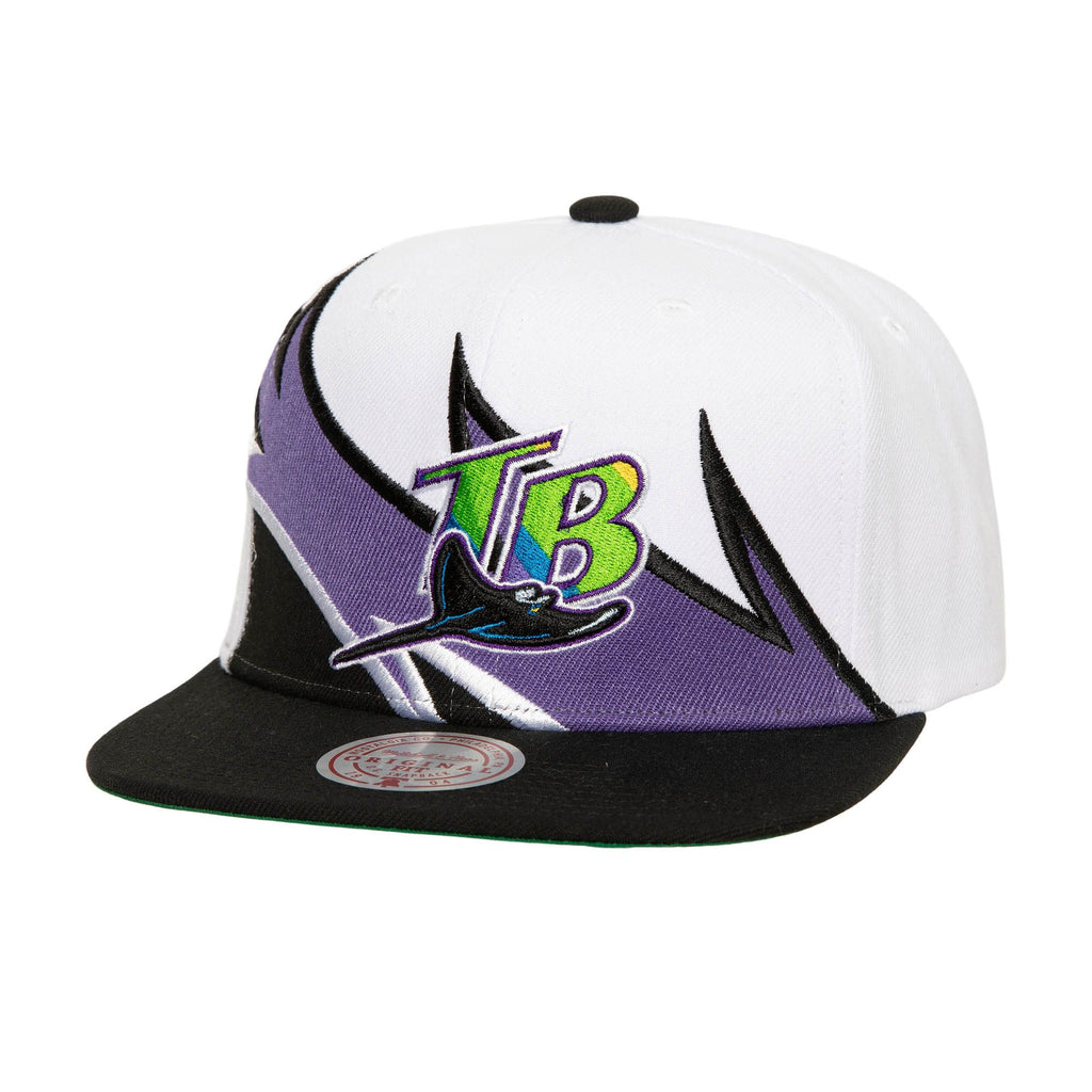 MENS MITCHELL & NESS MLB WAVERUNNER SNAPBACK COOP RAYS - WHITE