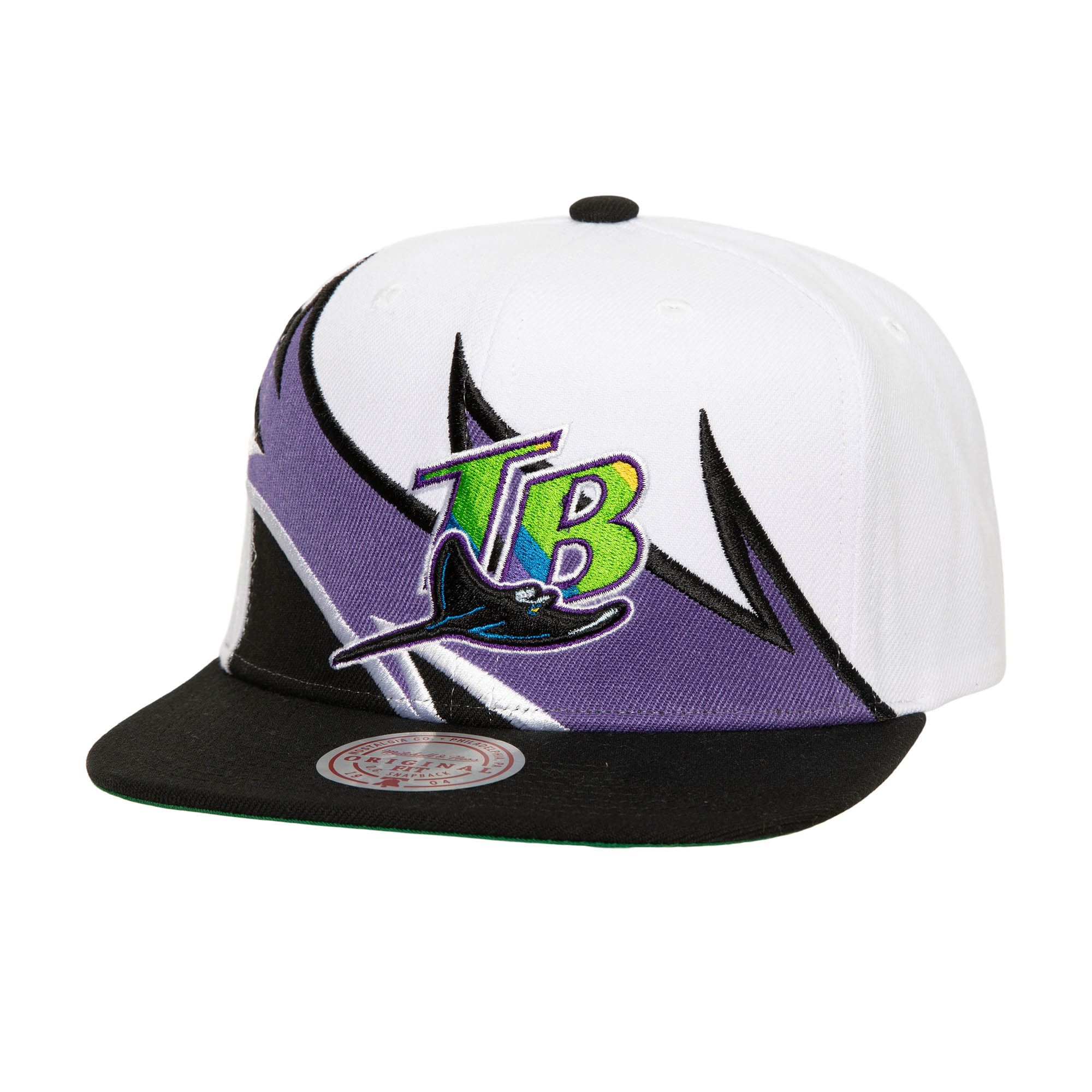 MENS MITCHELL & NESS MLB WAVERUNNER SNAPBACK COOP RAYS - WHITE